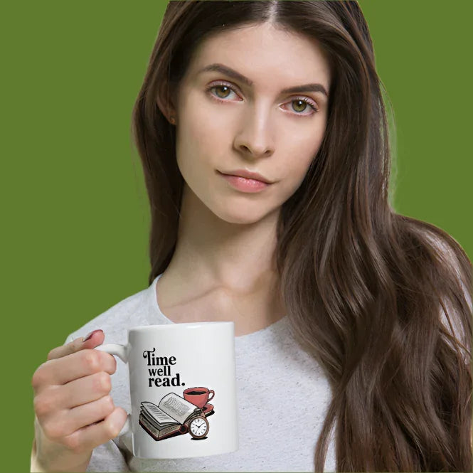 Time Well Read Mug – Book Lover Coffee Cup - RaZits