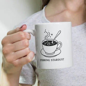 Stirring Stardust Mug – Galaxy Spoon Illustration - RaZits