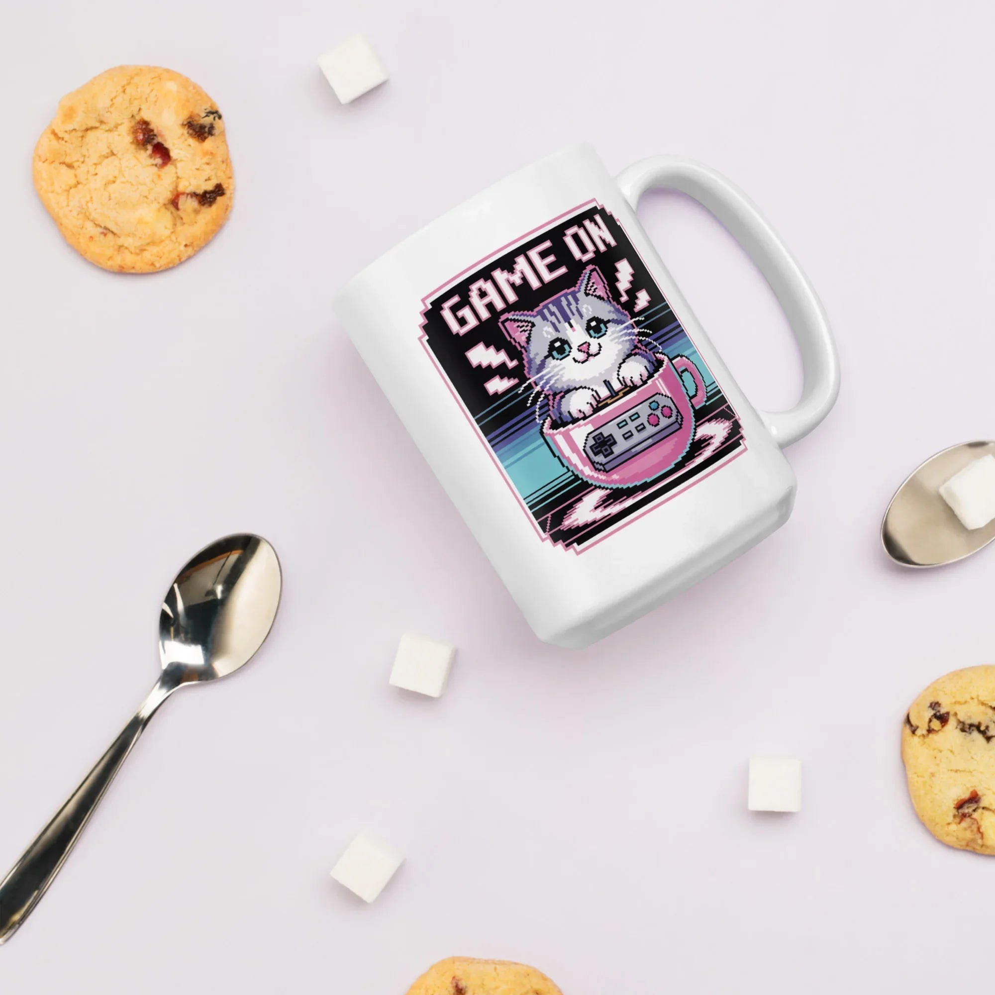 Game On Cat Gaming Coffee Mug - RaZits
