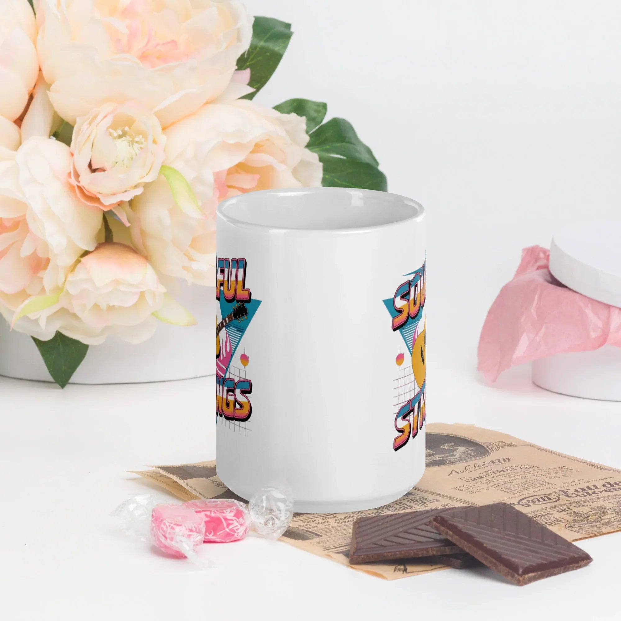 Soulful Strings Retro Ceramic Mug – Guitar Art - RaZits