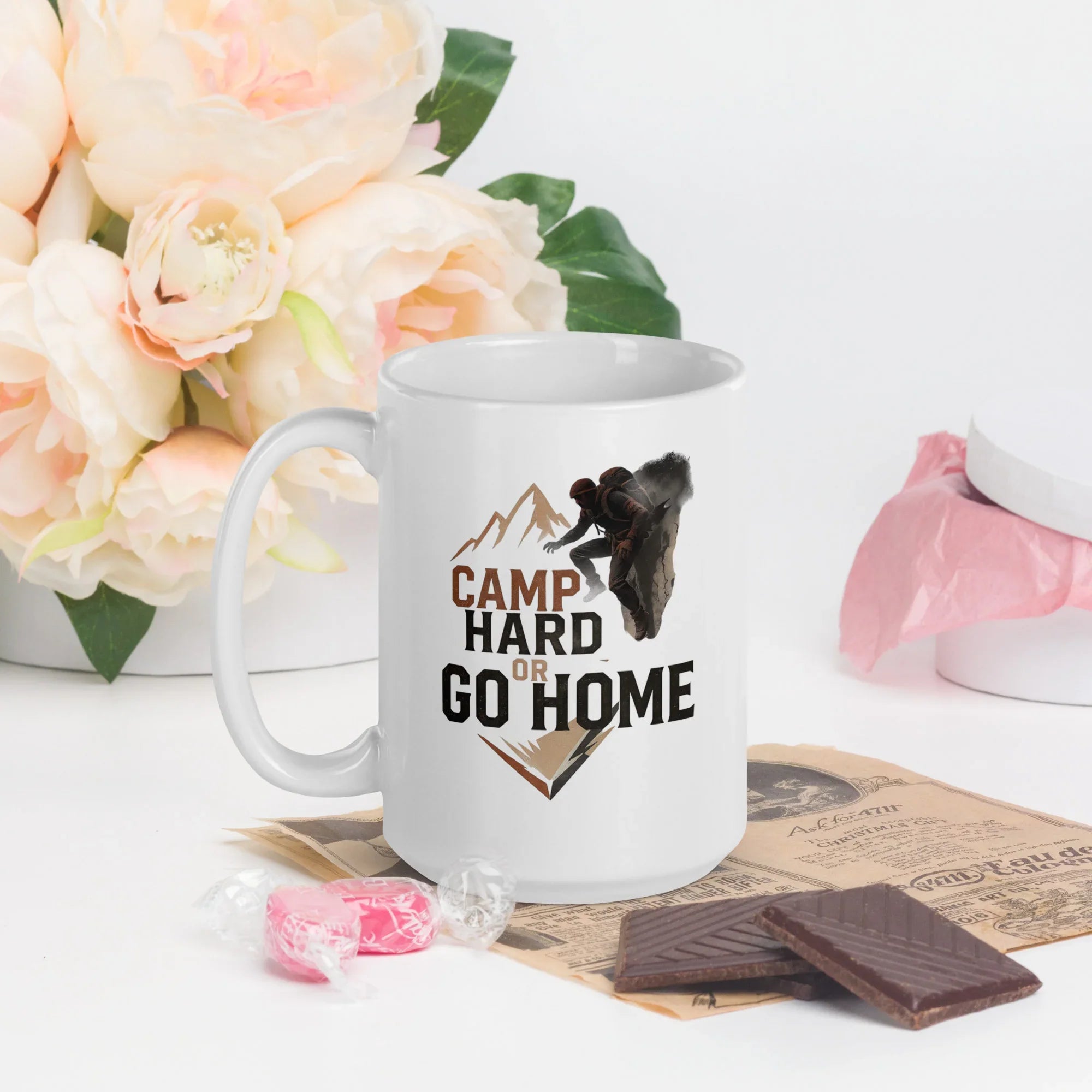 Camp Hard or Go Home – Ceramic Adventure Mug - RaZits