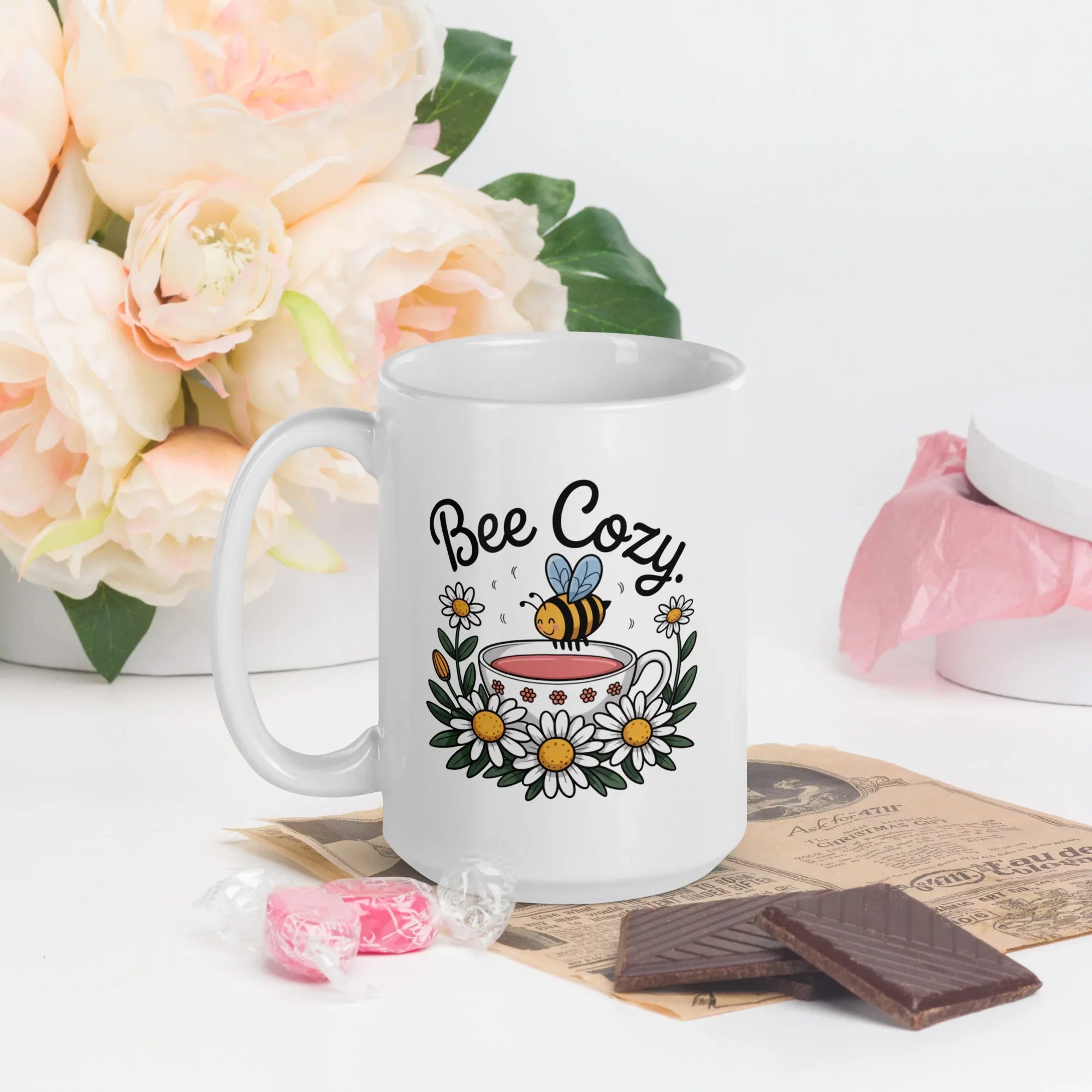 Bee Cozy Mug – Cute Cottagecore Tea Cup - RaZits