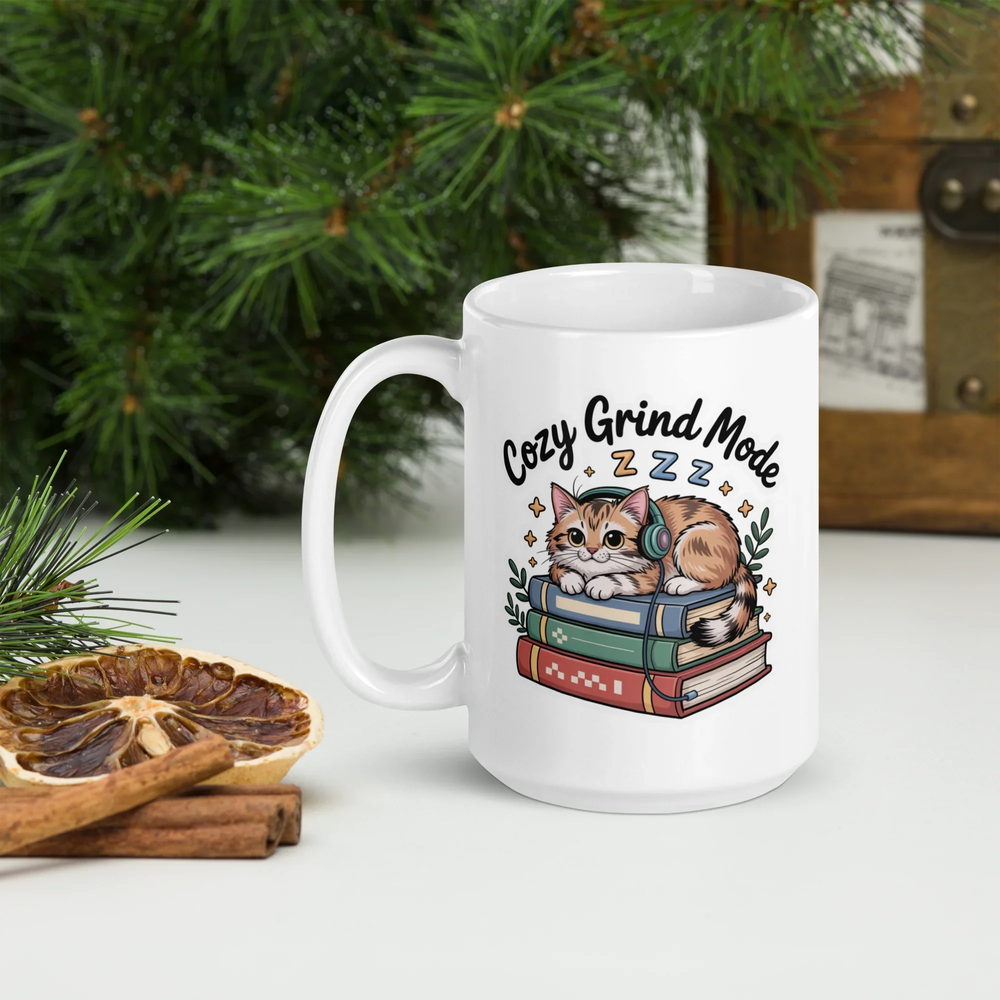Cozy Grind Mode Cat Mug – Chill Gamer Cat Design for Focused Vibes - RaZits