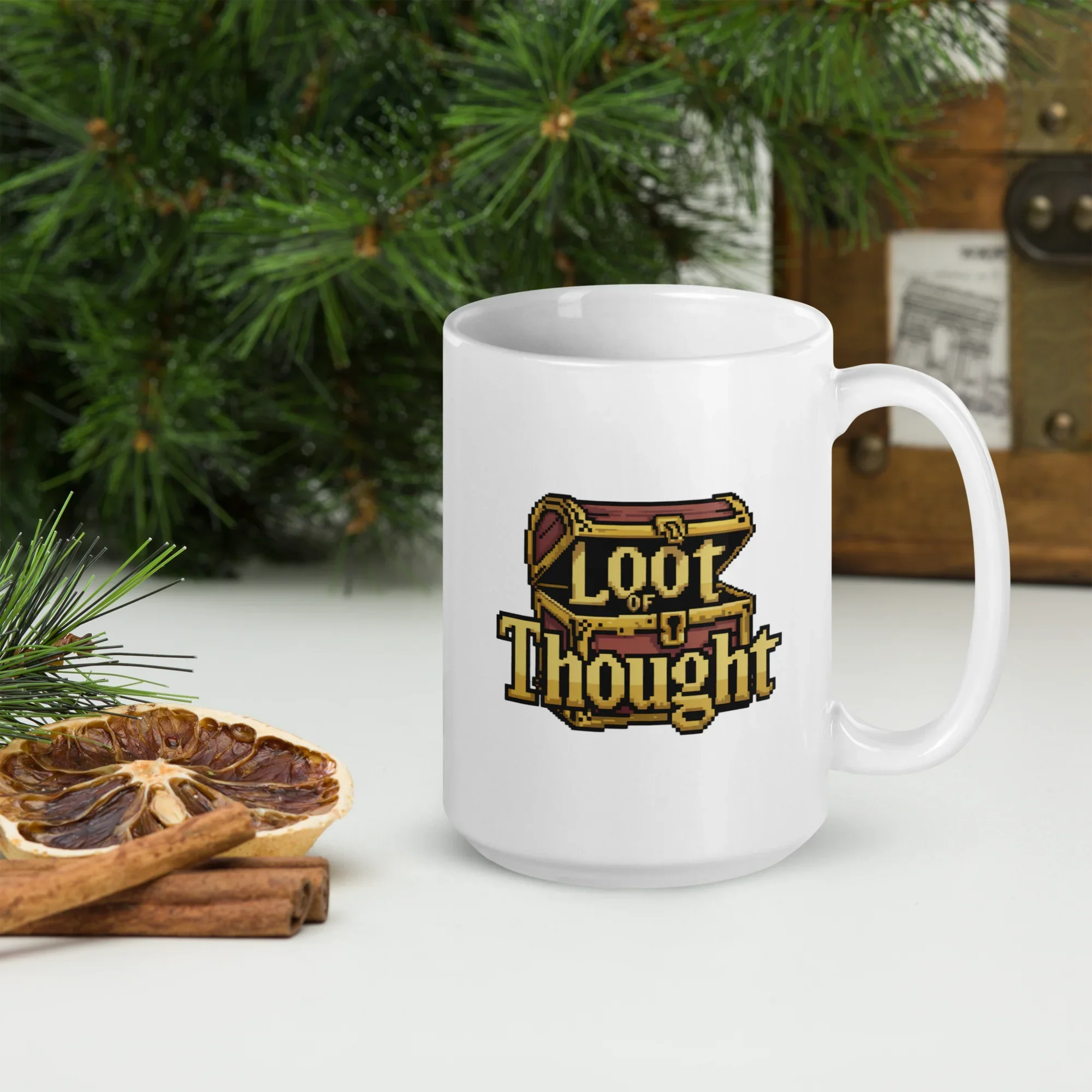 Loot of Thought Mug – Pixel Art Gamer Cup with Retro RPG Style - RaZits