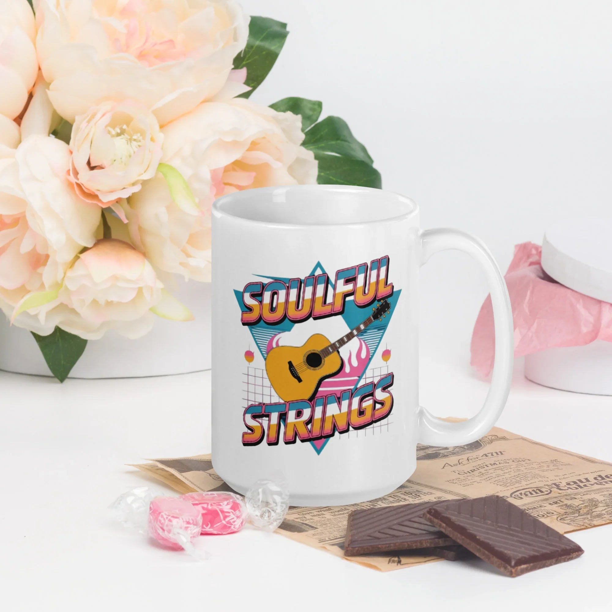 Soulful Strings Retro Ceramic Mug – Guitar Art - RaZits