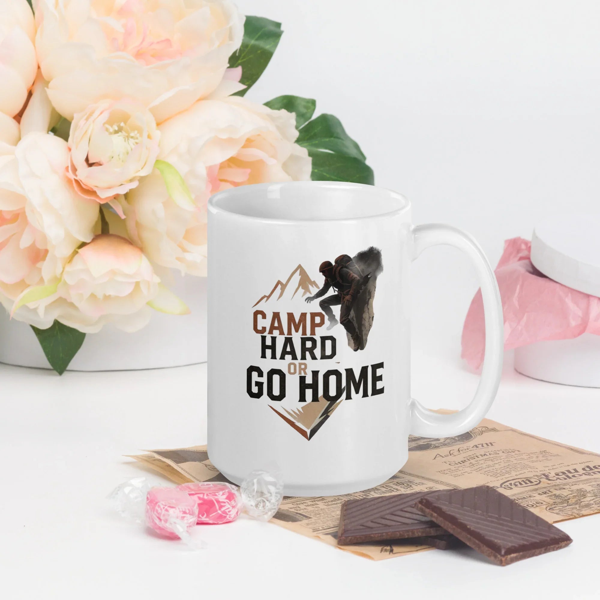 Camp Hard or Go Home – Ceramic Adventure Mug - RaZits