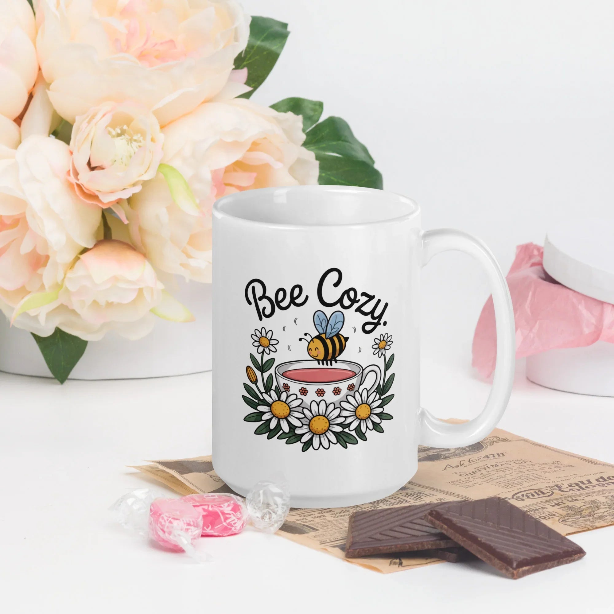 Bee Cozy Mug – Cute Cottagecore Tea Cup - RaZits