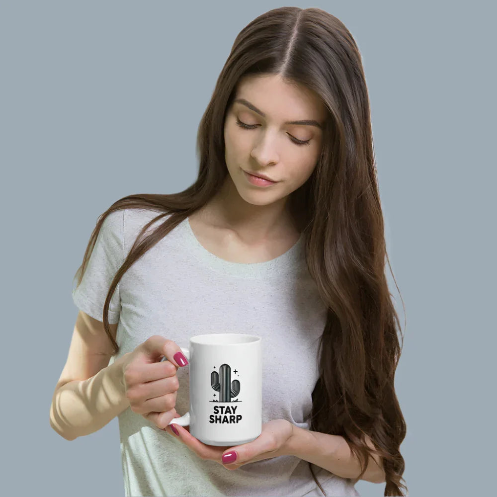 Stay Sharp – Modern Cactus Coffee Mug - RaZits