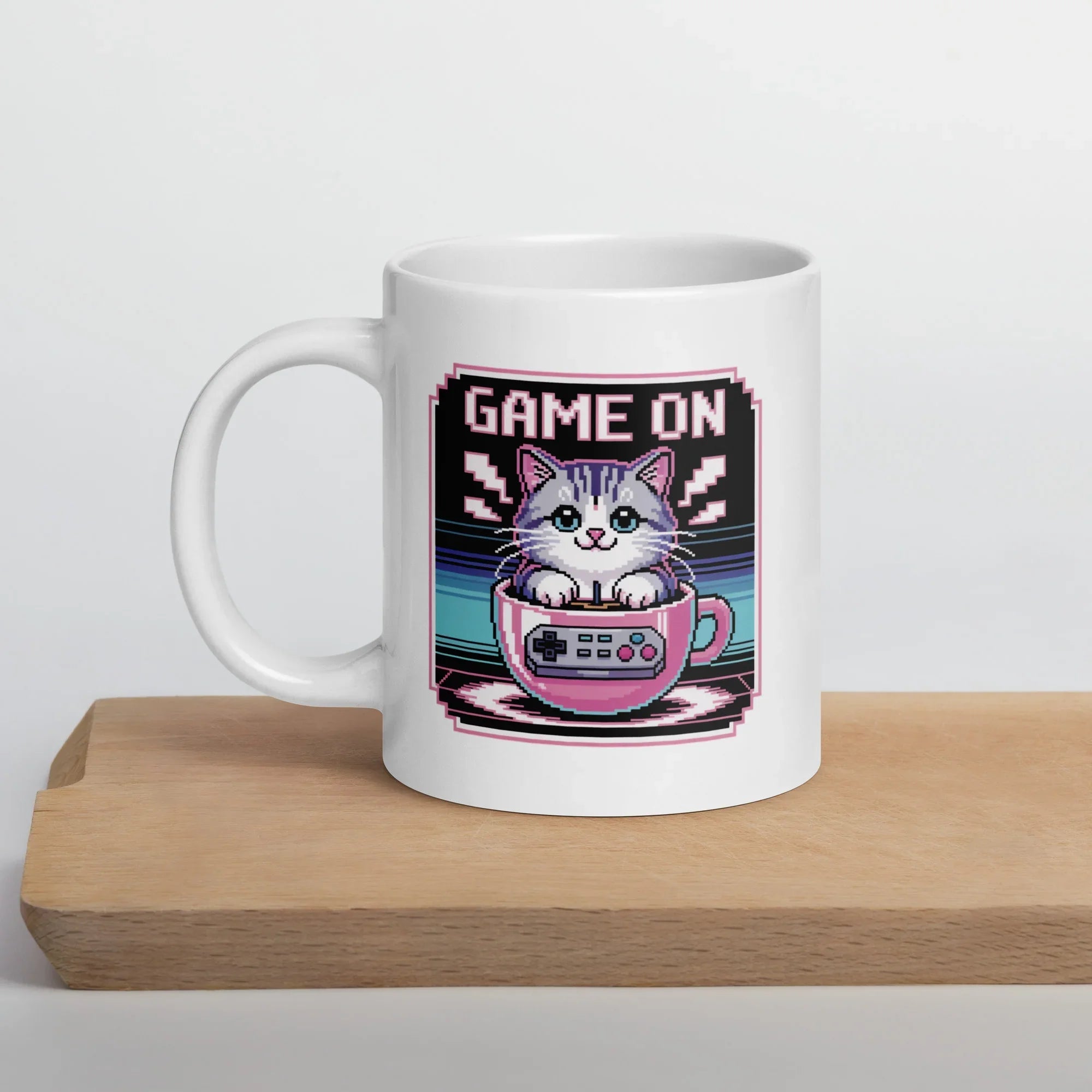 Game On Cat Gaming Coffee Mug - RaZits