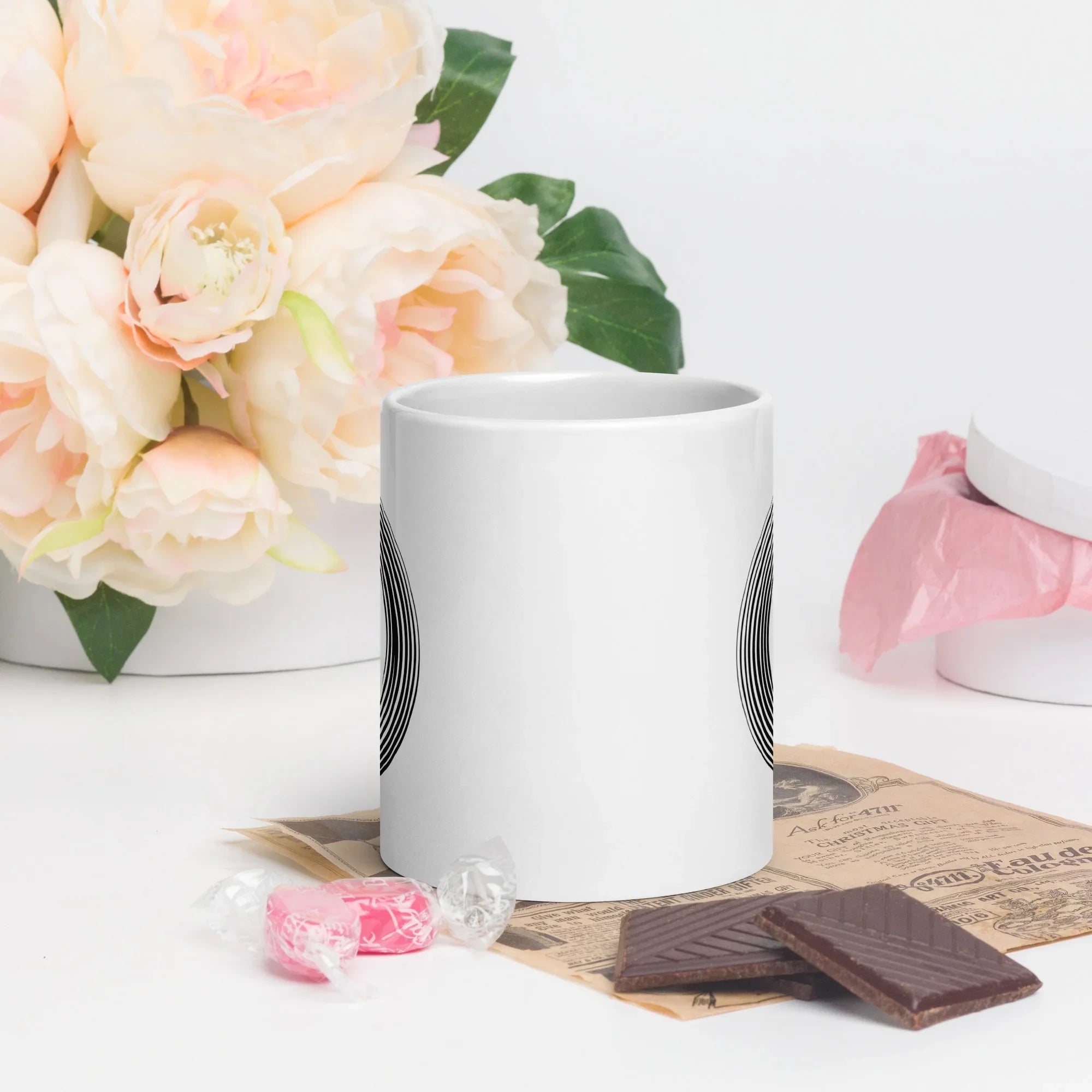 Hypnotic Coffee Bean Spiral Mug – Retro Caffeine Vibe - RaZits