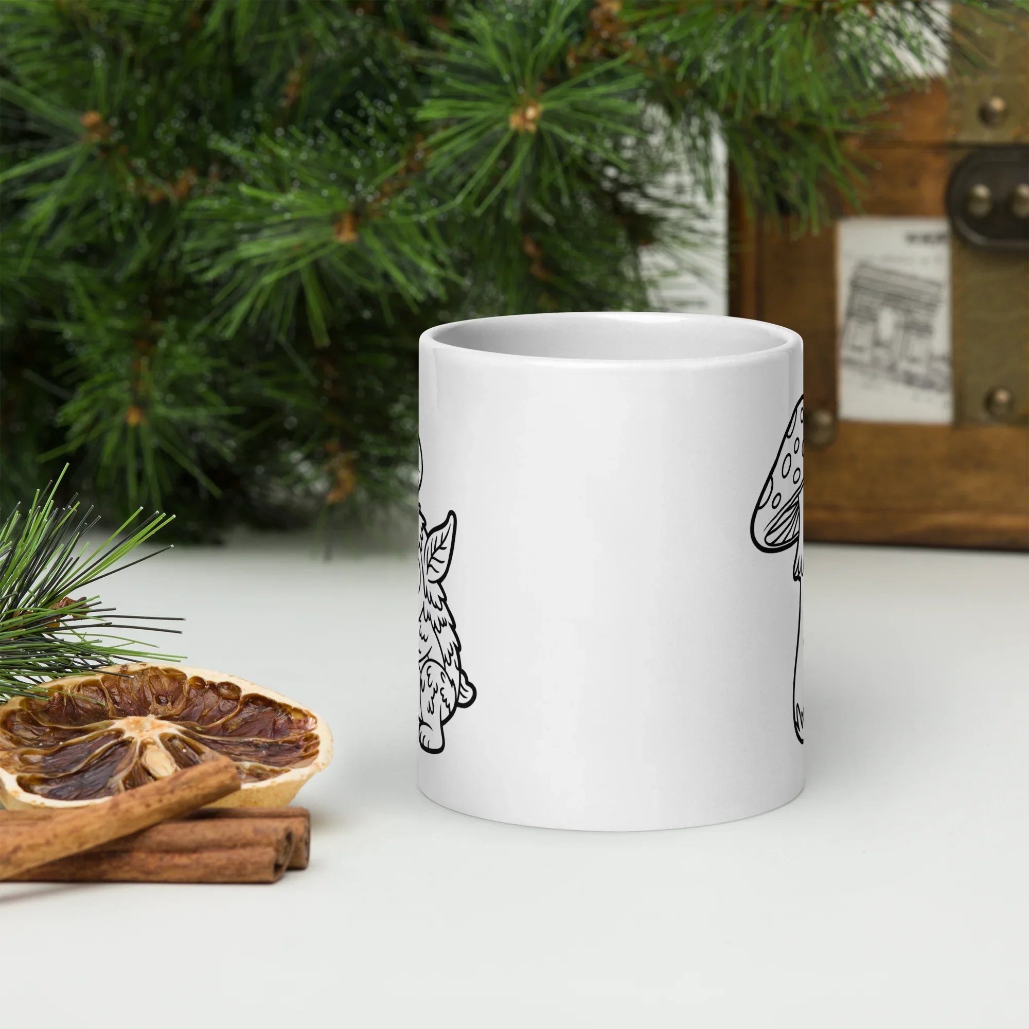 Forest Familiar Mushroom Guardian Mug – Whimsical Creature Design for Fantasy and Cozy Gamers - RaZits
