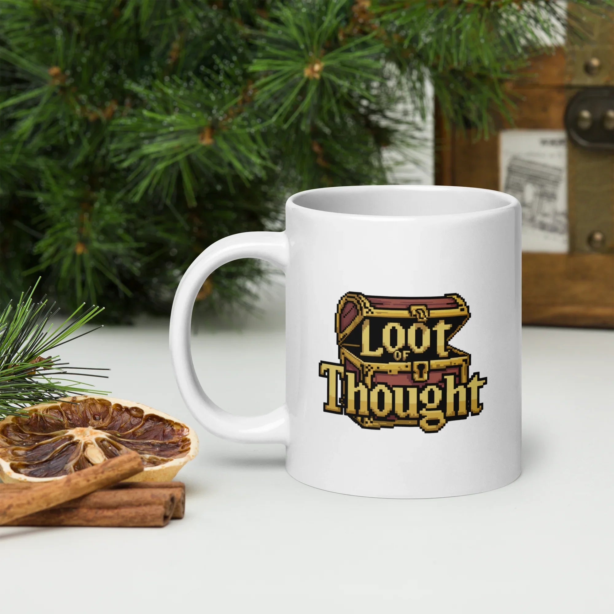 Loot of Thought Mug – Pixel Art Gamer Cup with Retro RPG Style - RaZits