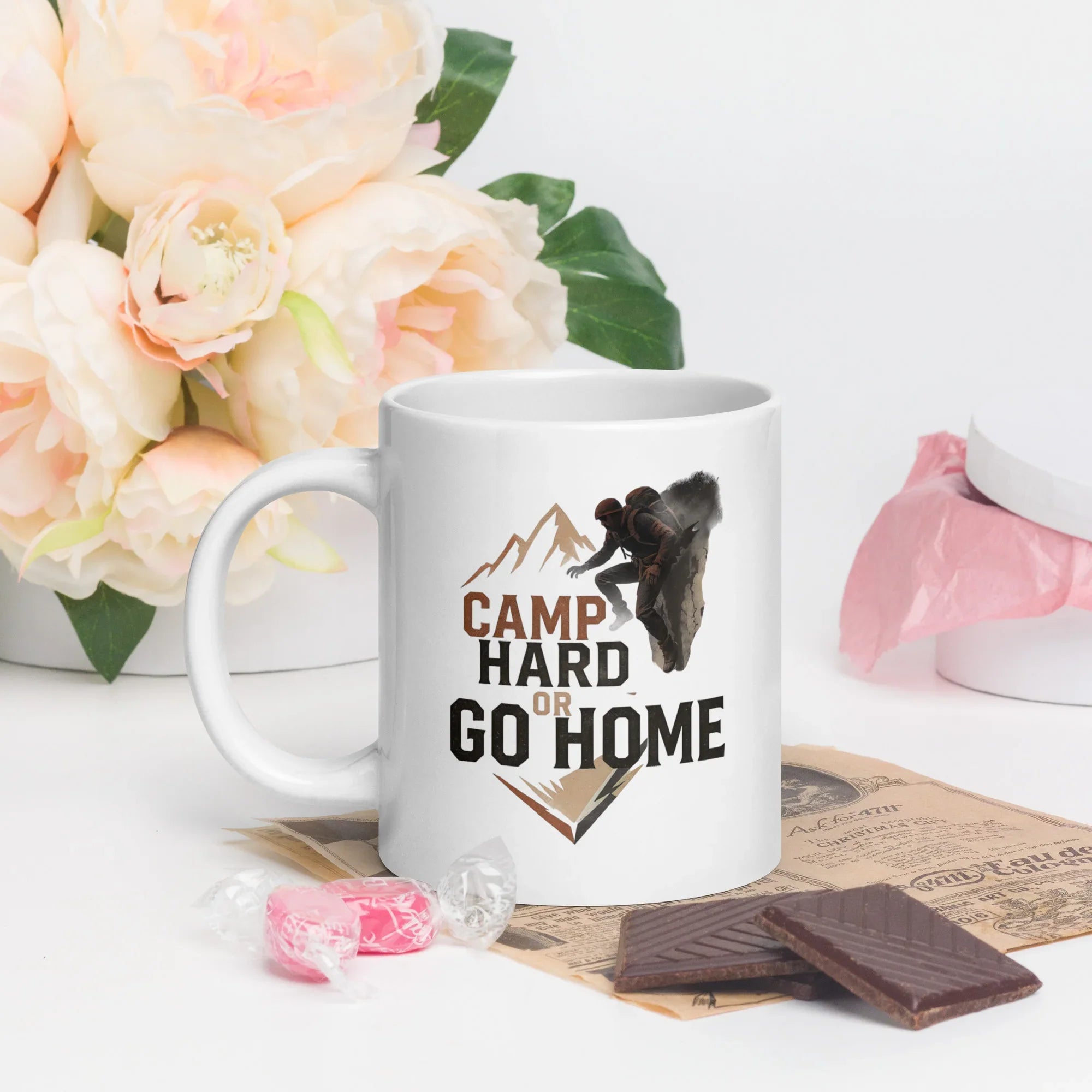 Camp Hard or Go Home – Ceramic Adventure Mug - RaZits