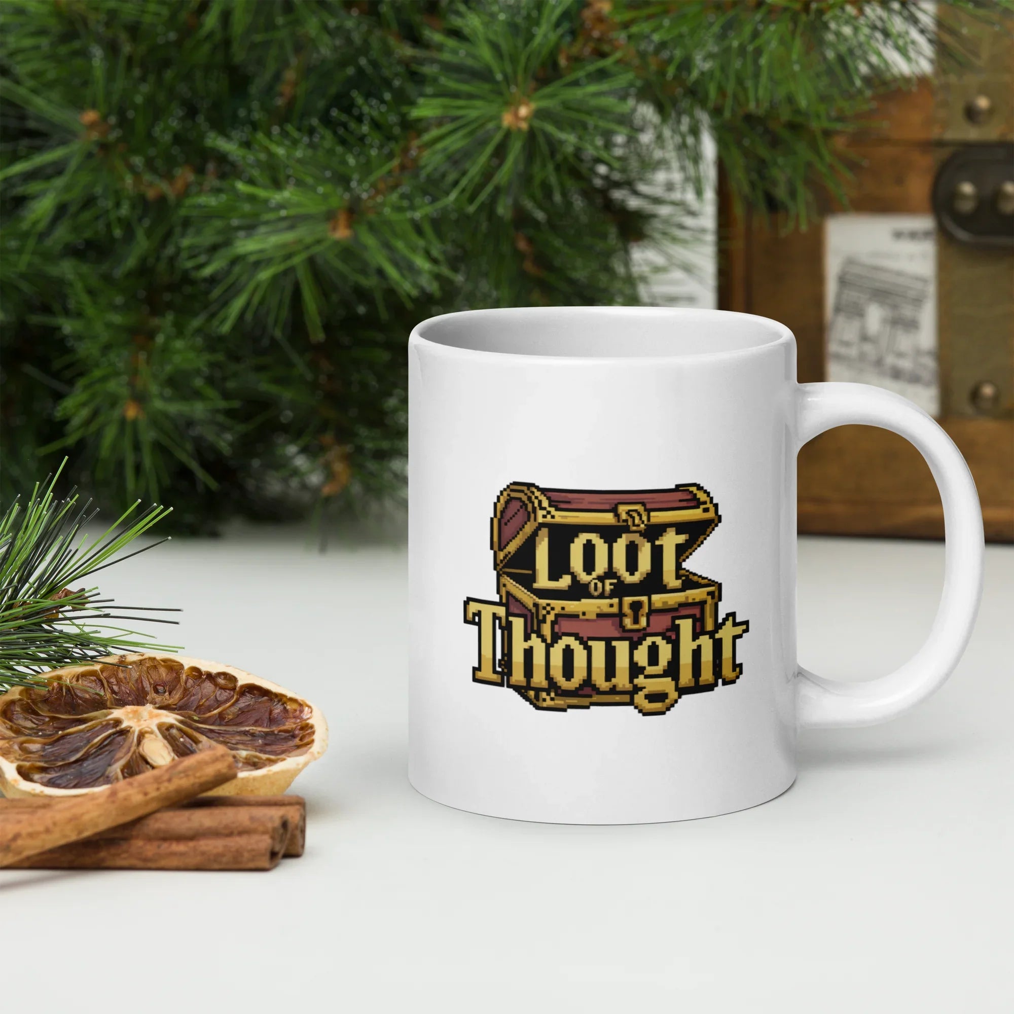 Loot of Thought Mug – Pixel Art Gamer Cup with Retro RPG Style - RaZits