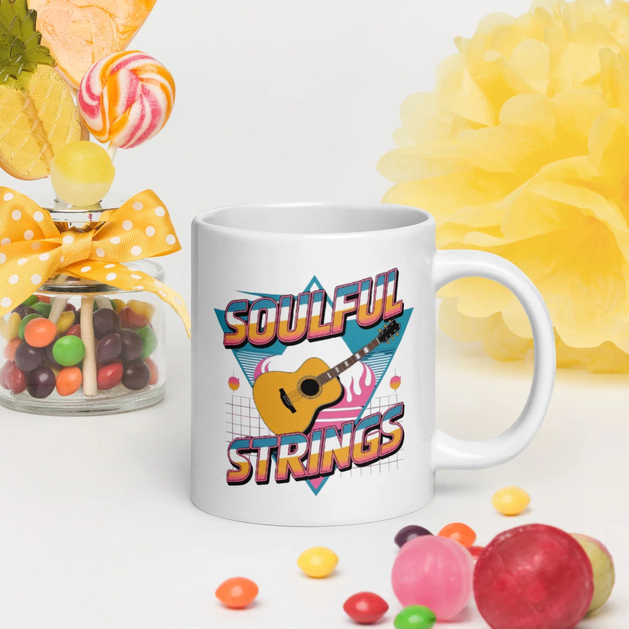 Soulful Strings Retro Ceramic Mug – Guitar Art - RaZits