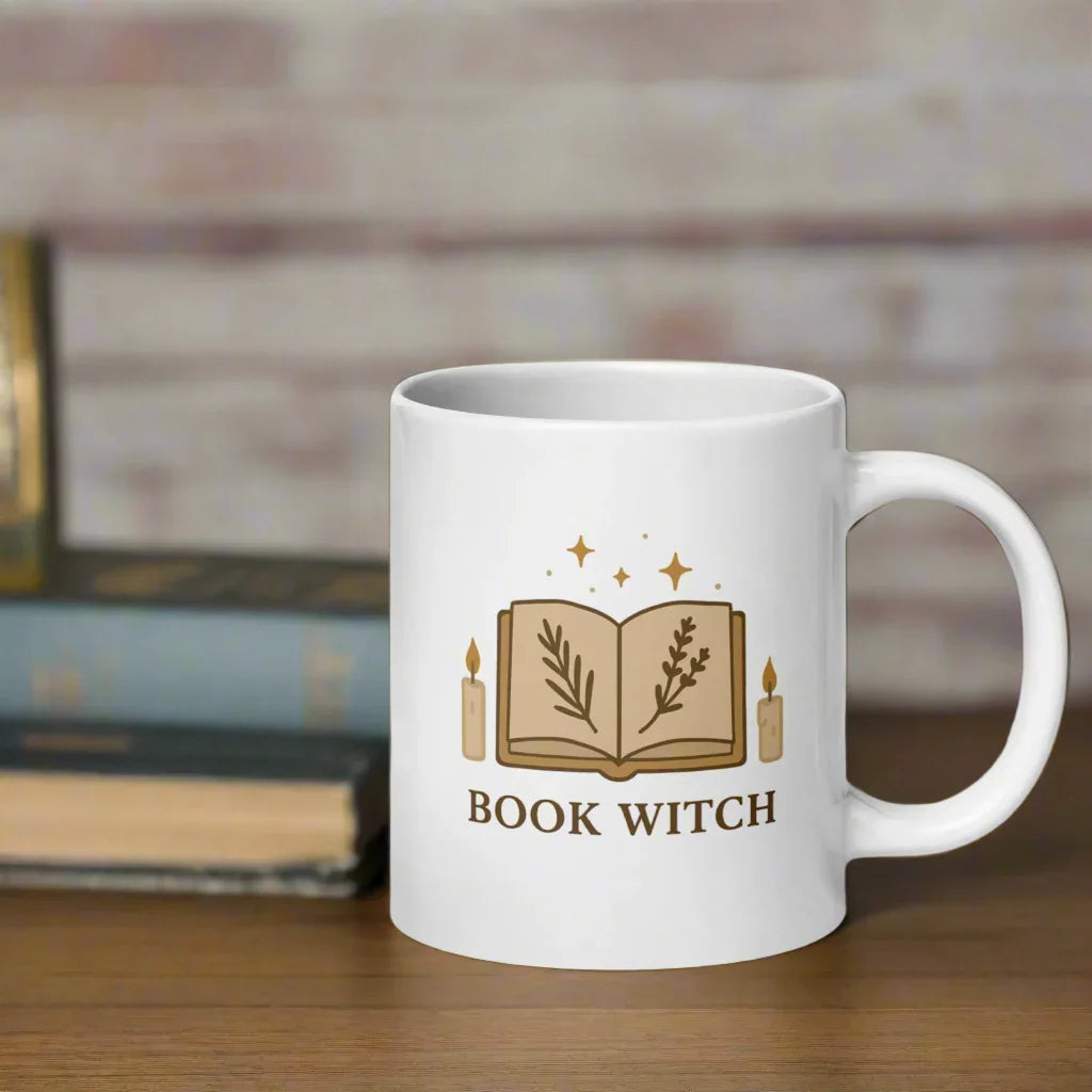 Book Witch Mug – Cottagecore Magic Ceramic Cup - RaZits