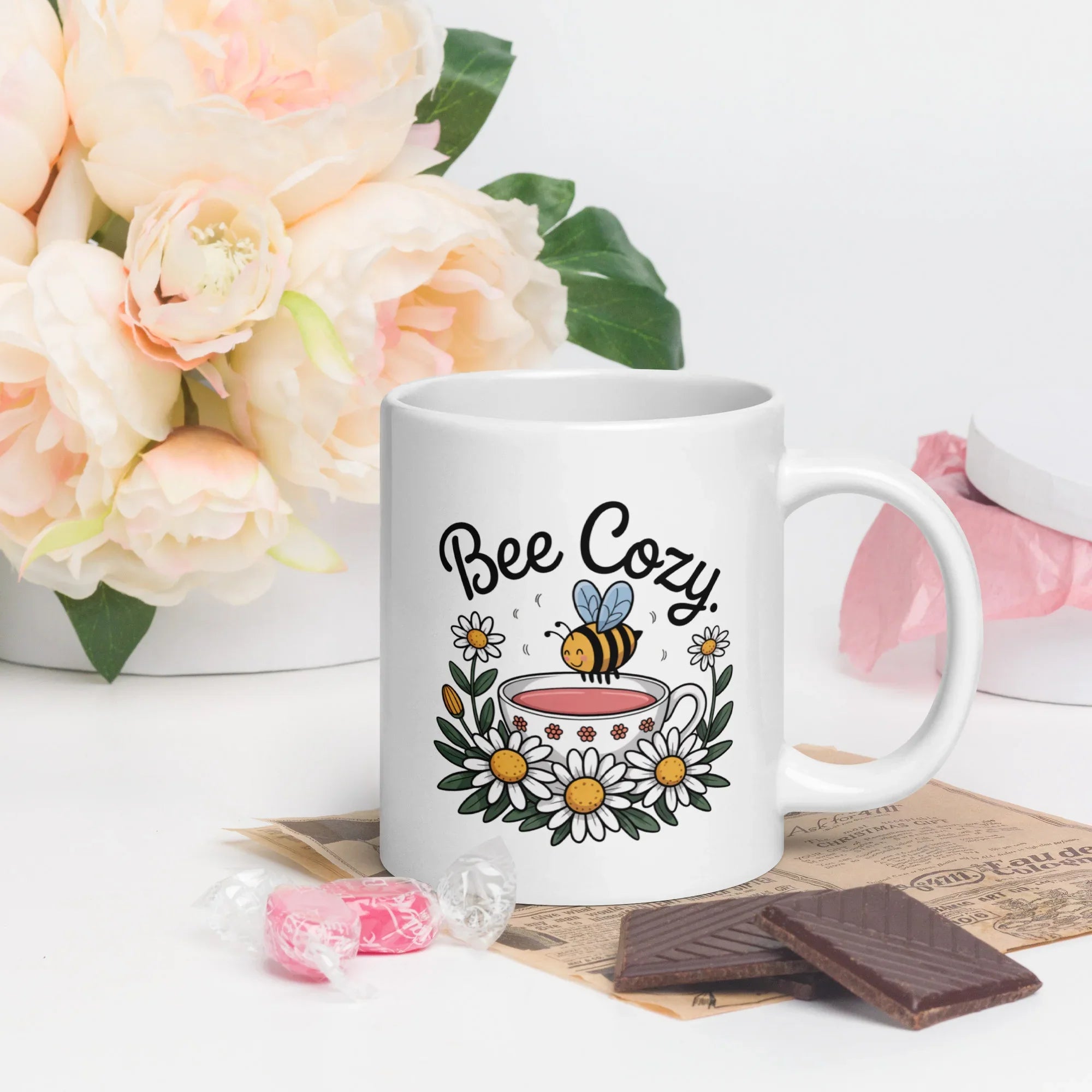 Bee Cozy Mug – Cute Cottagecore Tea Cup - RaZits