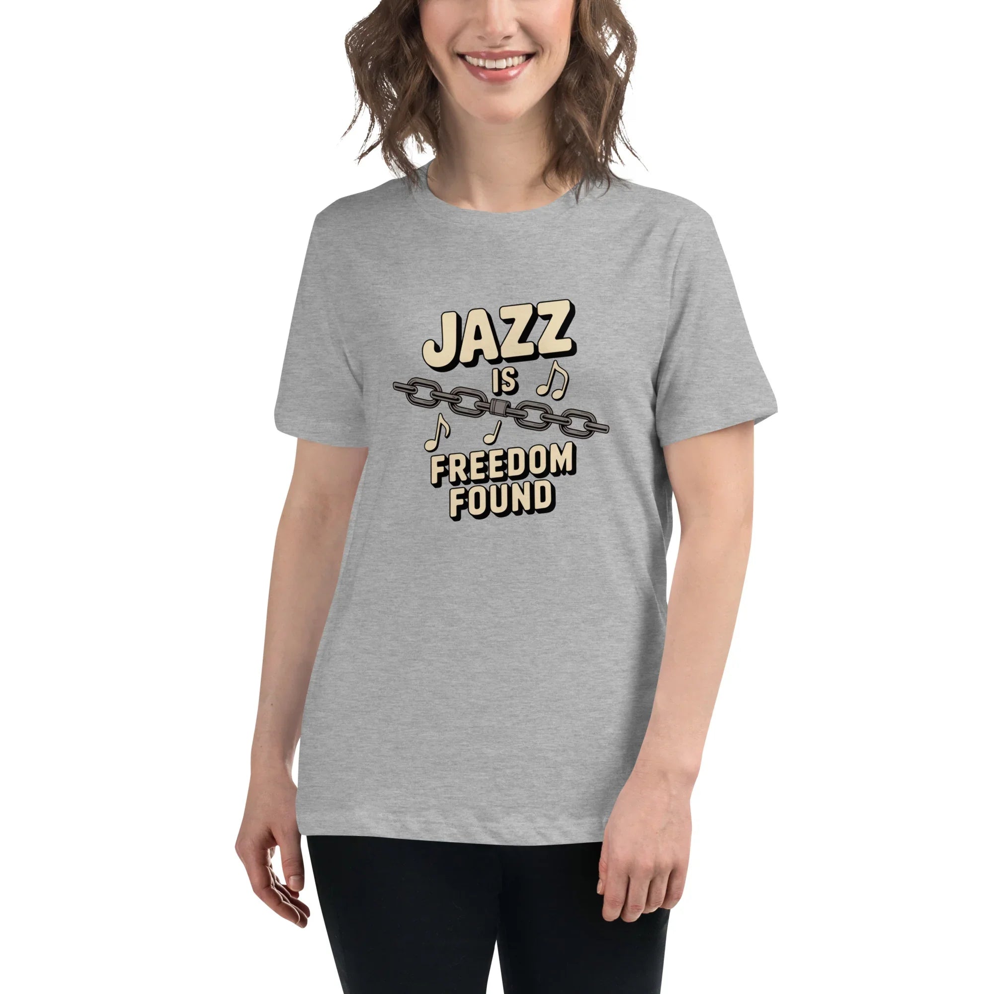 Jazz Is Freedom Found – Relaxed Fit Cotton Tee - RaZits