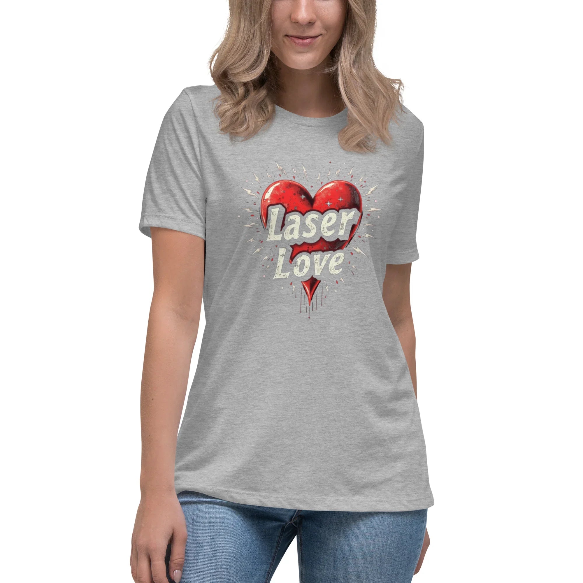 Laser Love Tee – Neon Pink Digital Art Shirt - RaZits