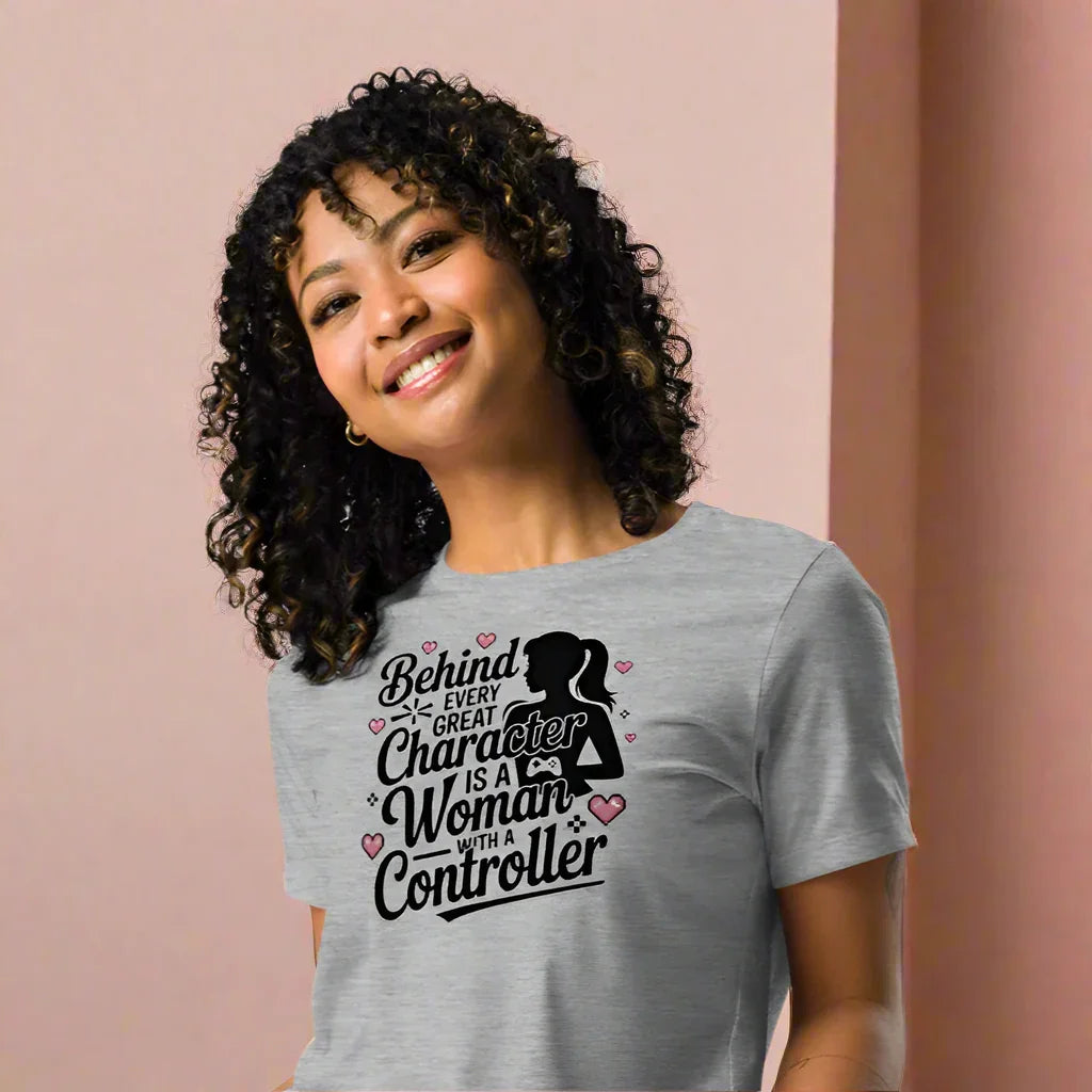 Behind Every Great Character Tee – Gamer Girl Shirt - RaZits