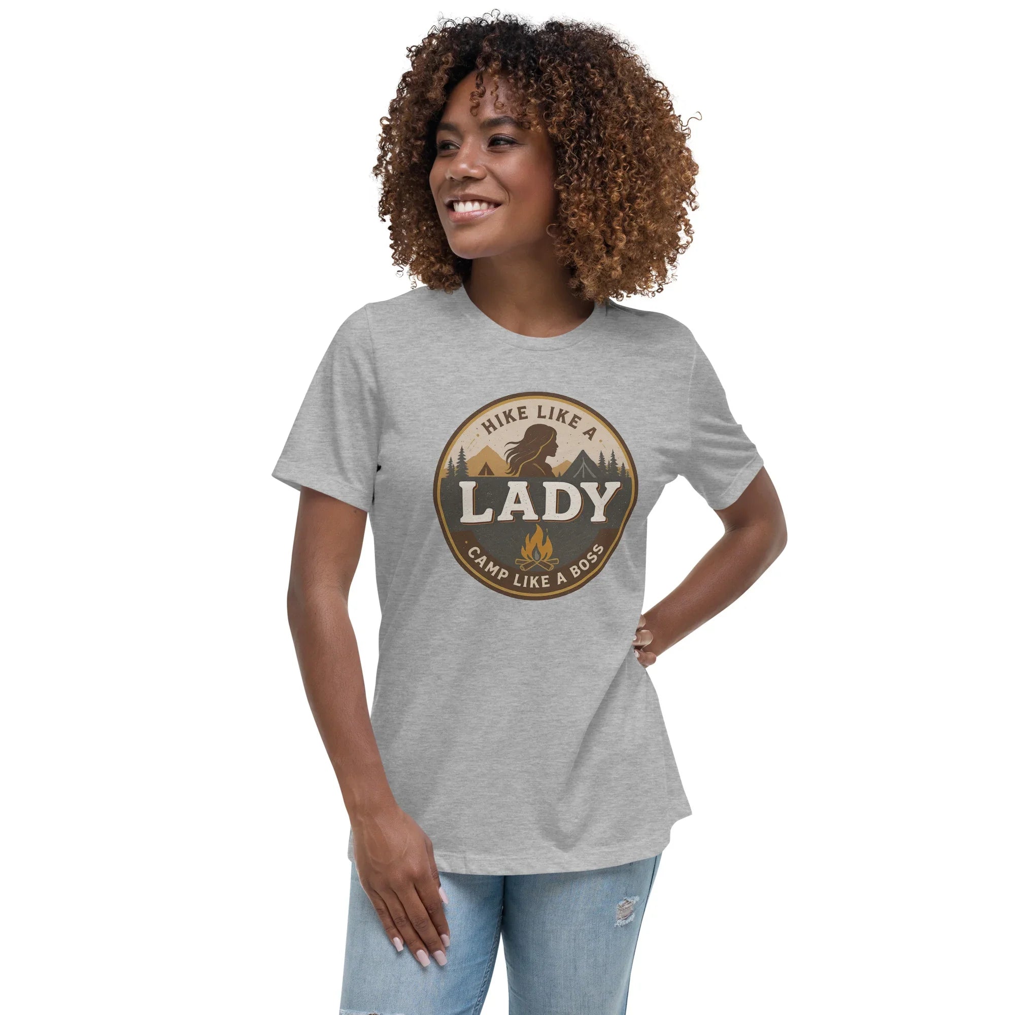 Camp Like a Boss Tee – Hike Like a Lady Graphic Shirt - RaZits