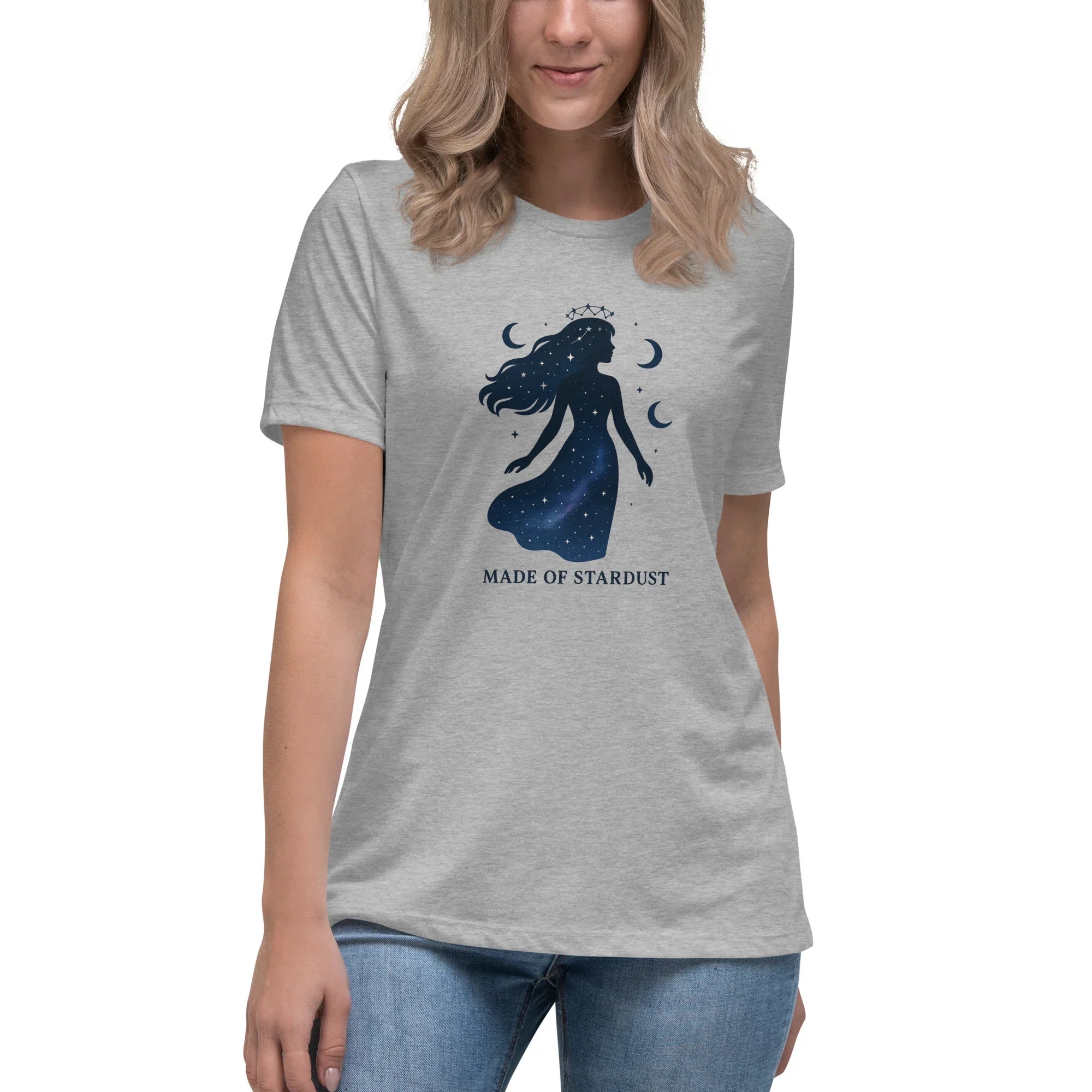 Made of Stardust T-Shirt – Cosmic Goddess Silhouette - RaZits