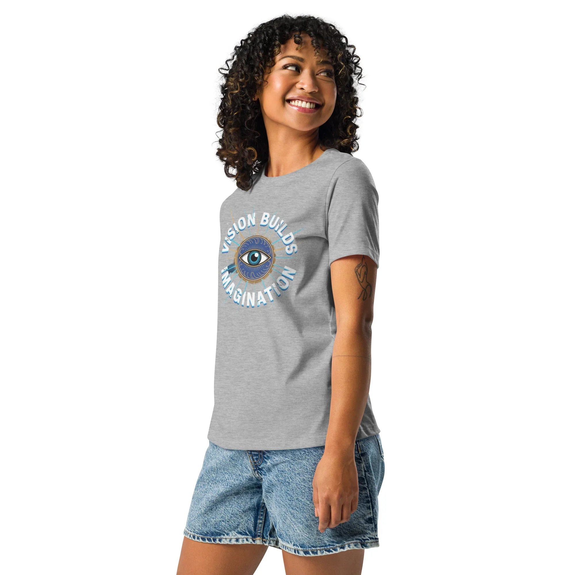 Vision Builds Imagination Shirt – Cosmic Eye Adventure Graphic Tee - RaZits