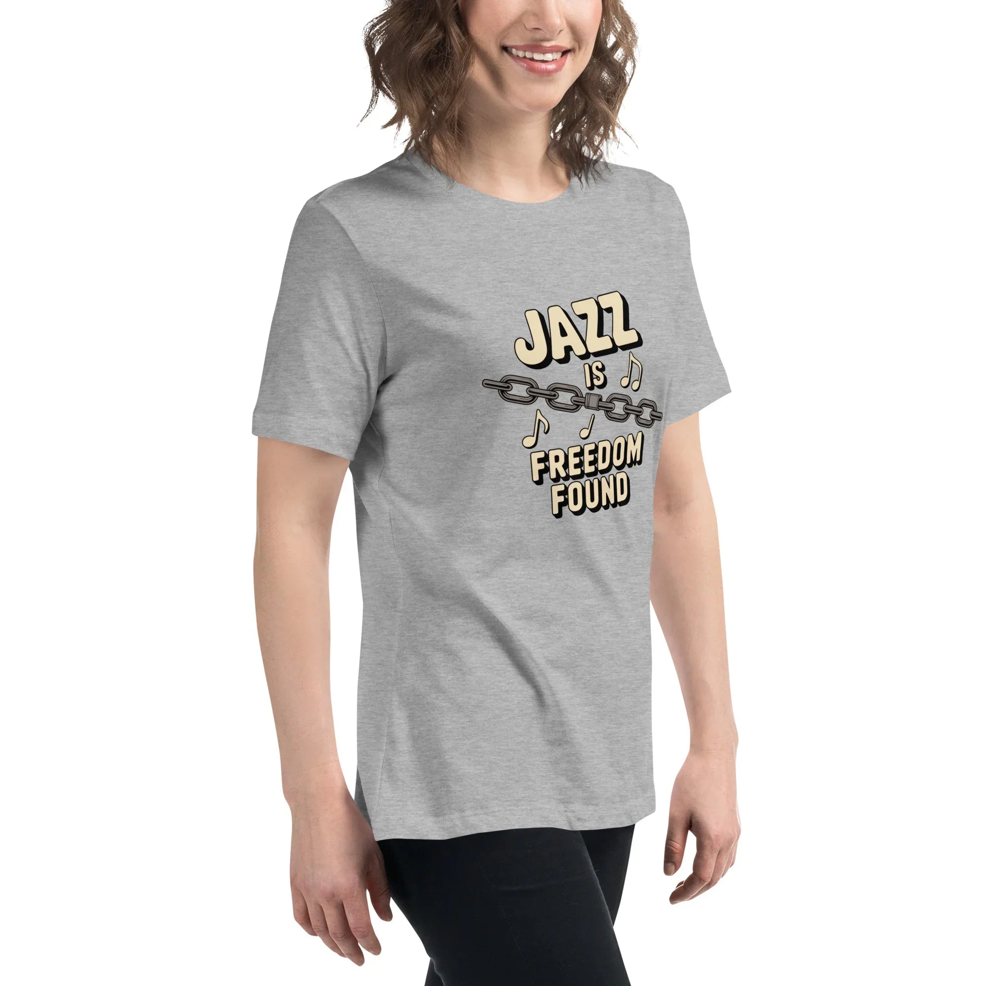 Jazz Is Freedom Found – Relaxed Fit Cotton Tee - RaZits