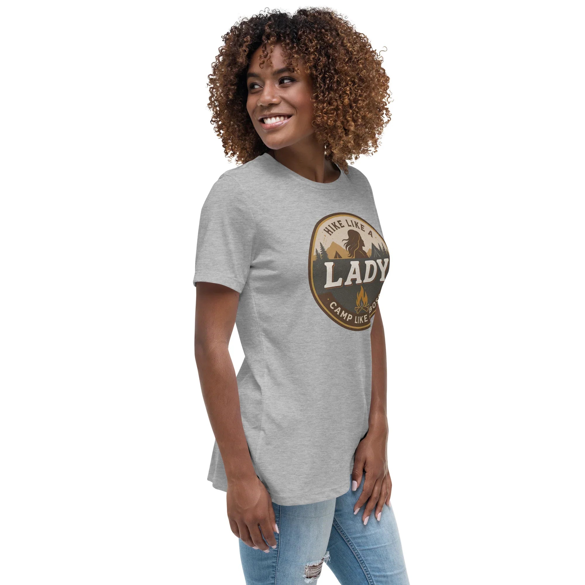 Camp Like a Boss Tee – Hike Like a Lady Graphic Shirt - RaZits
