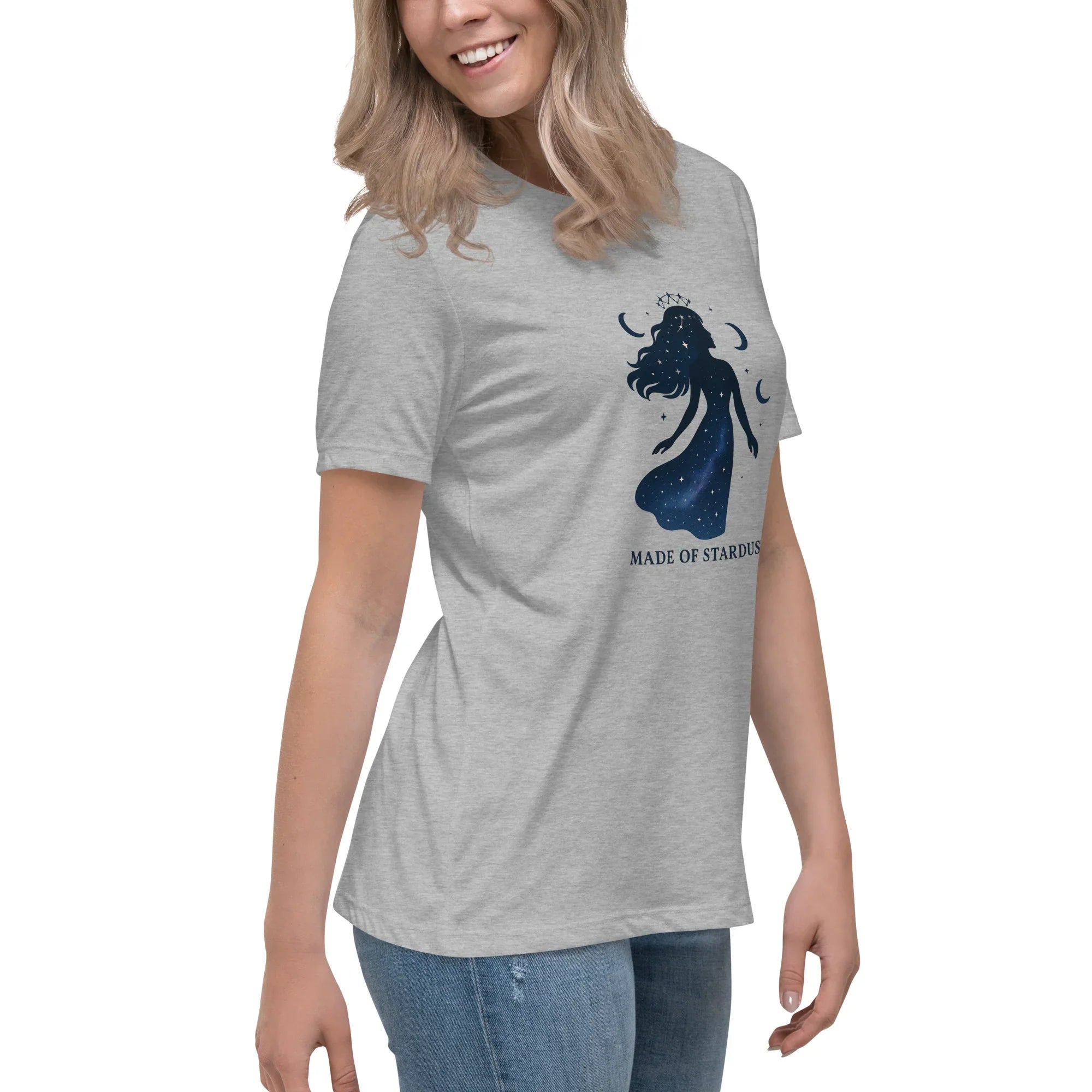 Made of Stardust T-Shirt – Cosmic Goddess Silhouette - RaZits