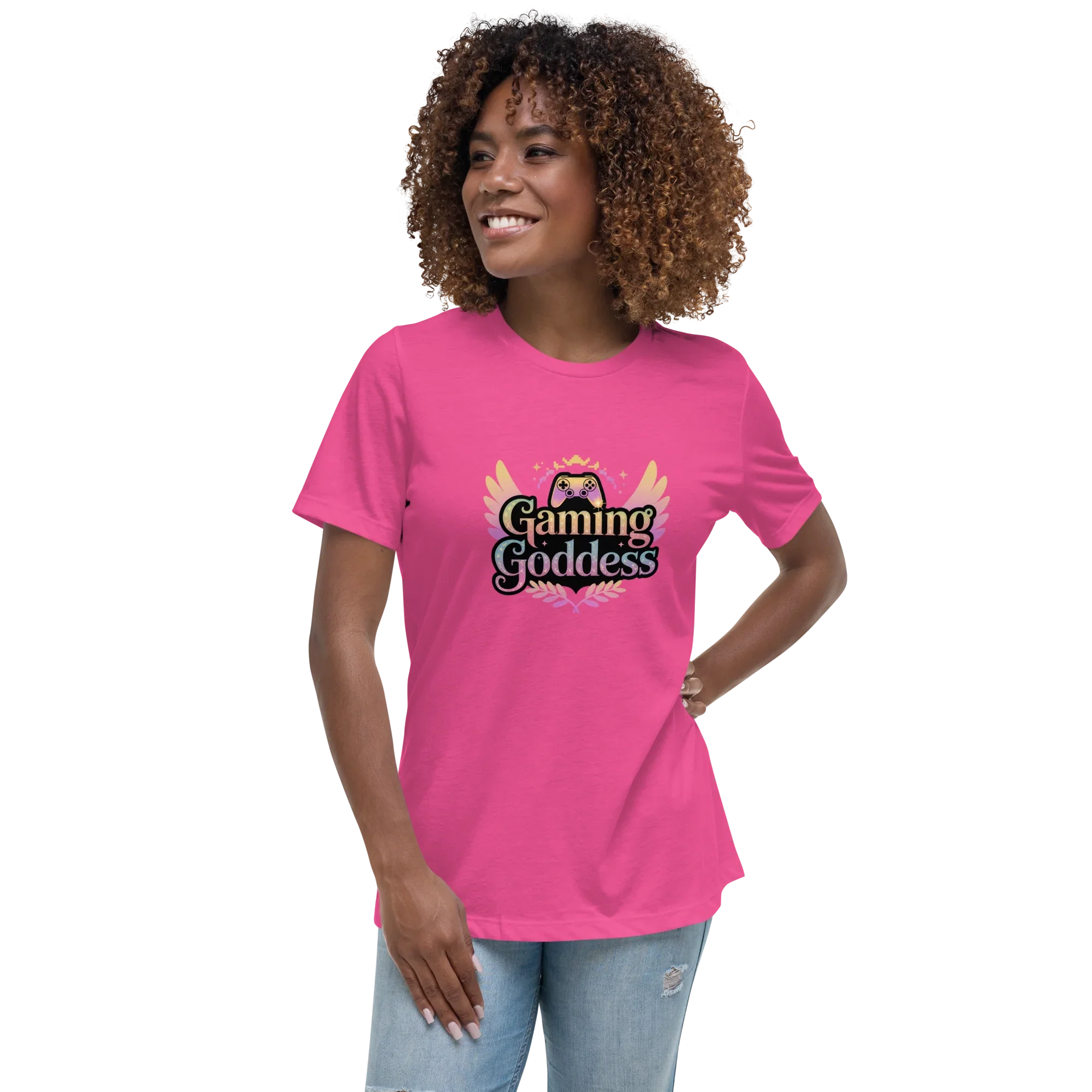 Gaming Goddess Tee – Winged Gamer Girl Shirt - RaZits