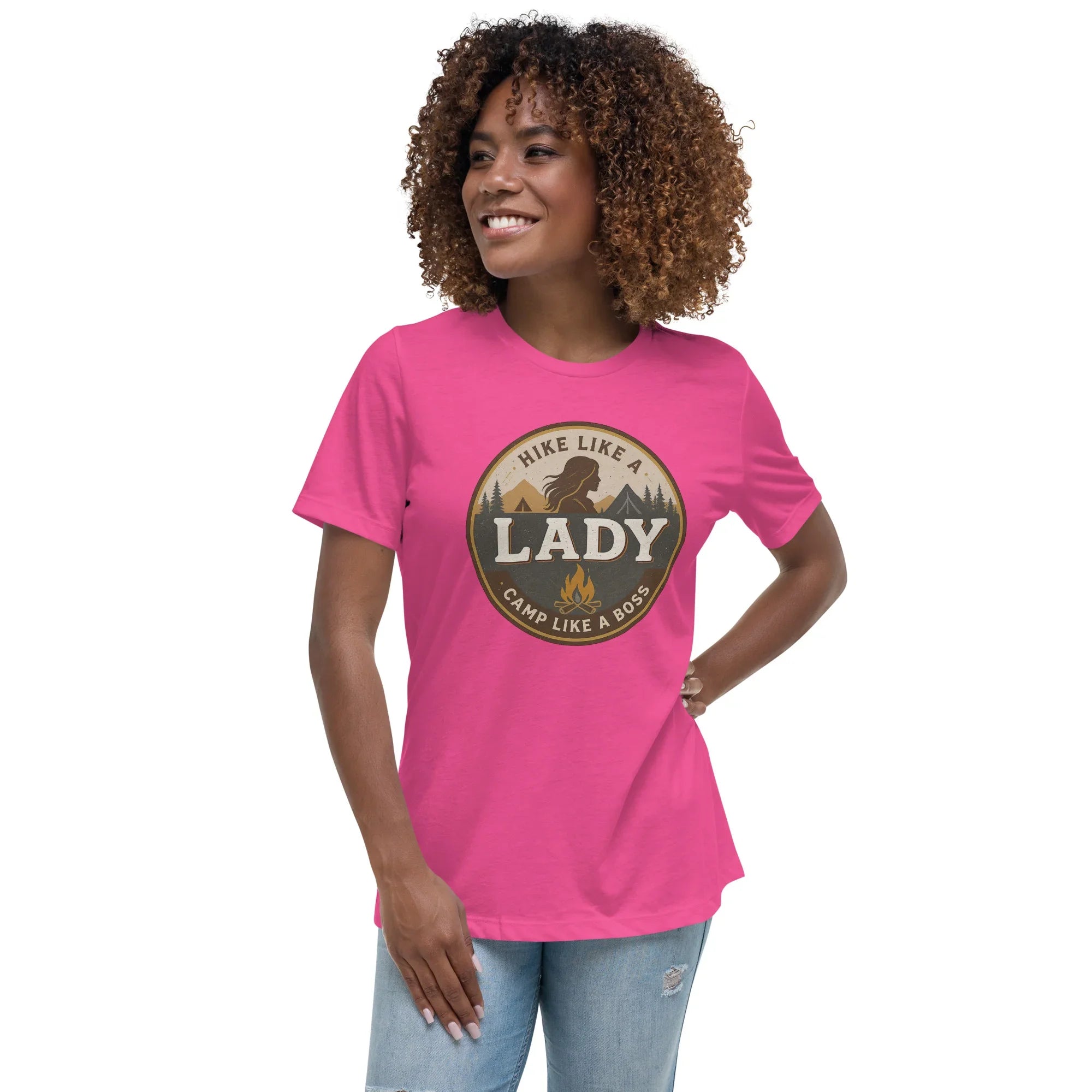Camp Like a Boss Tee – Hike Like a Lady Graphic Shirt - RaZits