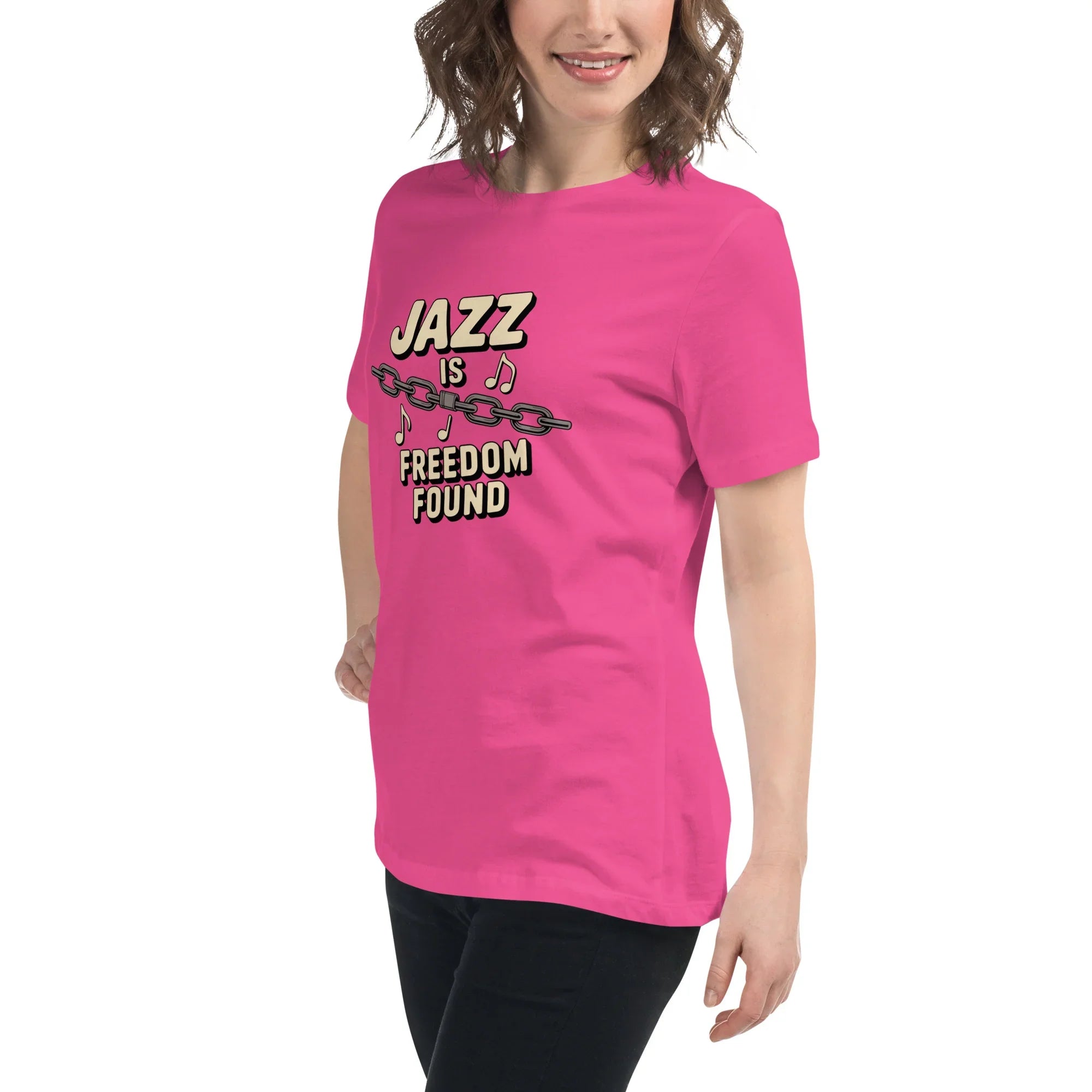 Jazz Is Freedom Found – Relaxed Fit Cotton Tee - RaZits