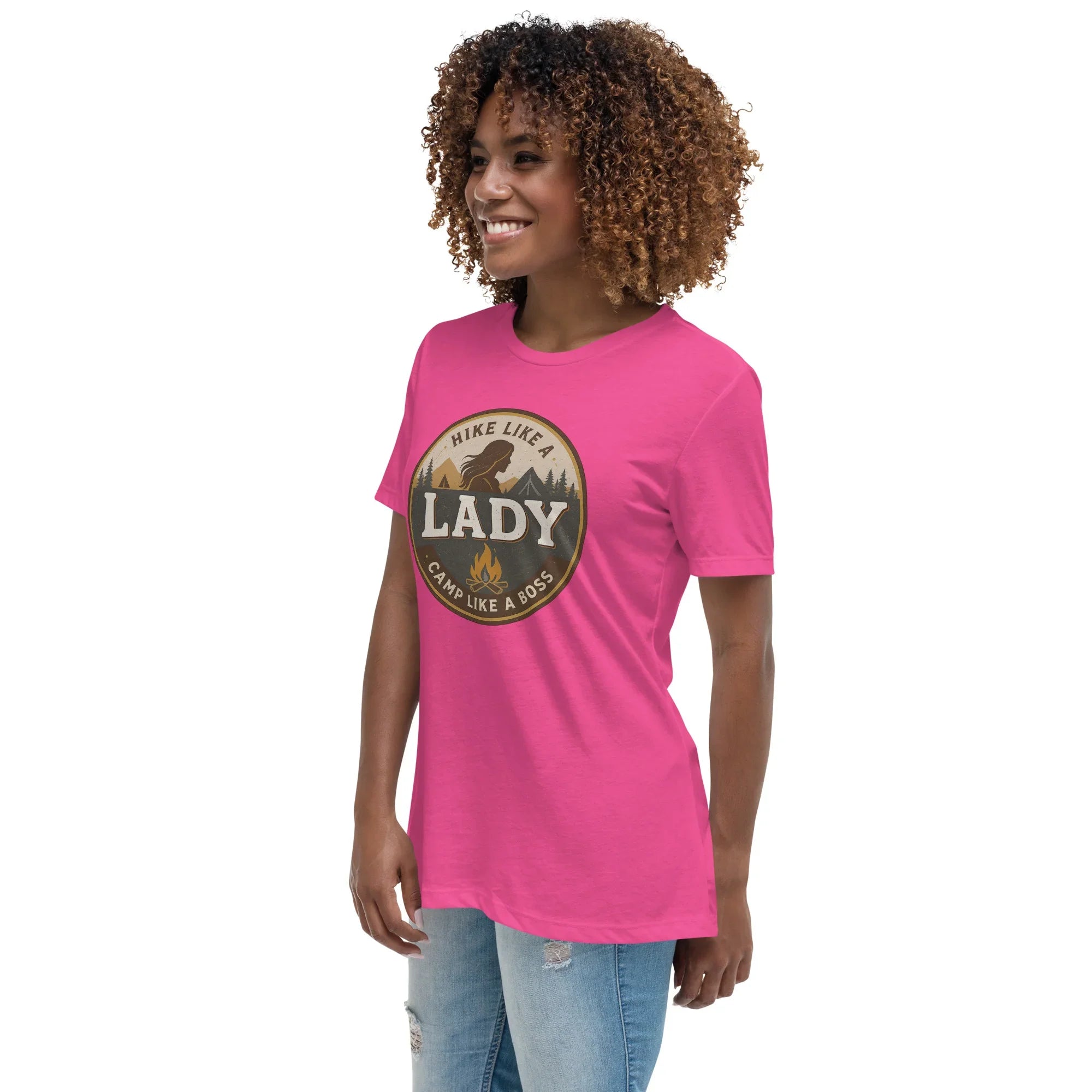 Camp Like a Boss Tee – Hike Like a Lady Graphic Shirt - RaZits