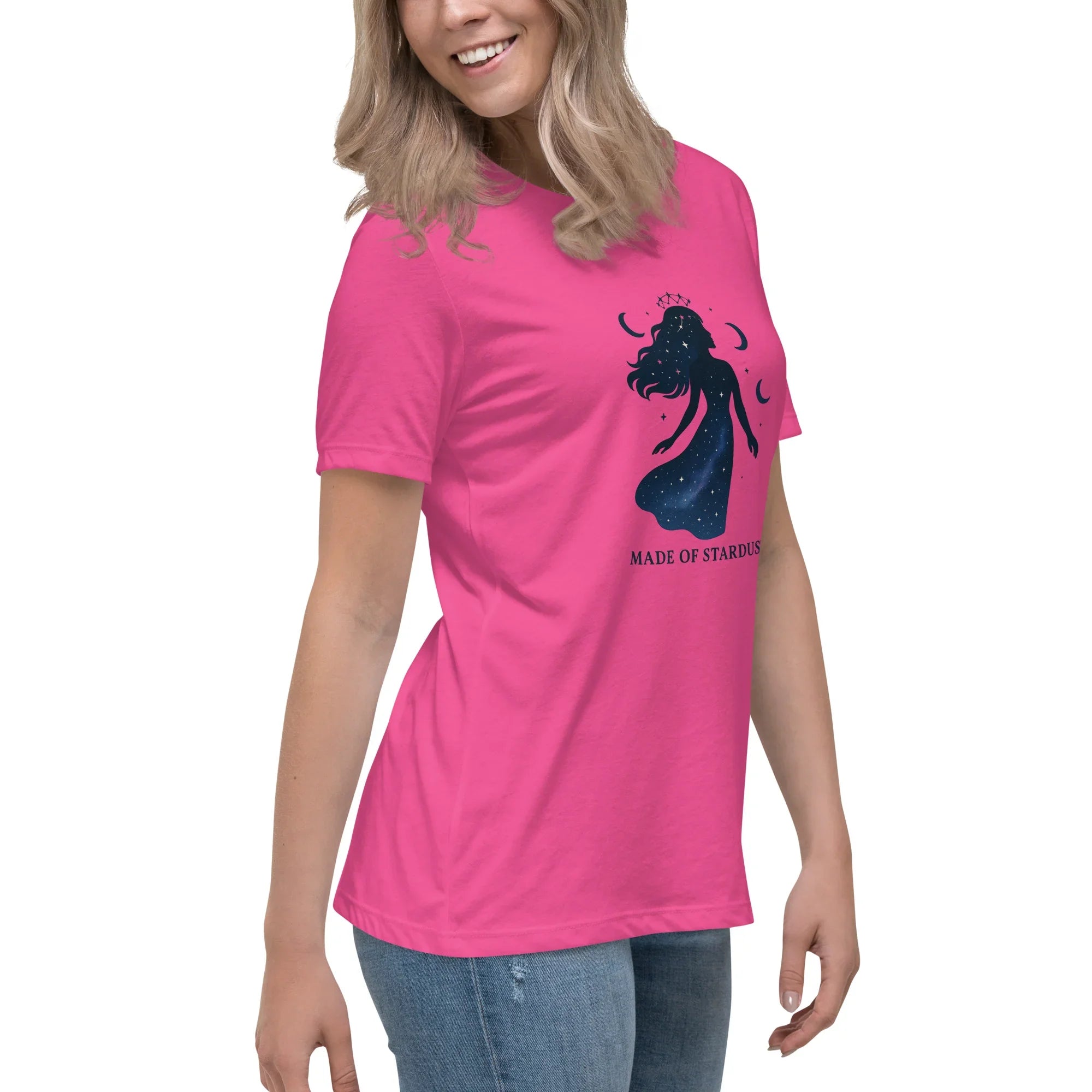 Made of Stardust T-Shirt – Cosmic Goddess Silhouette - RaZits