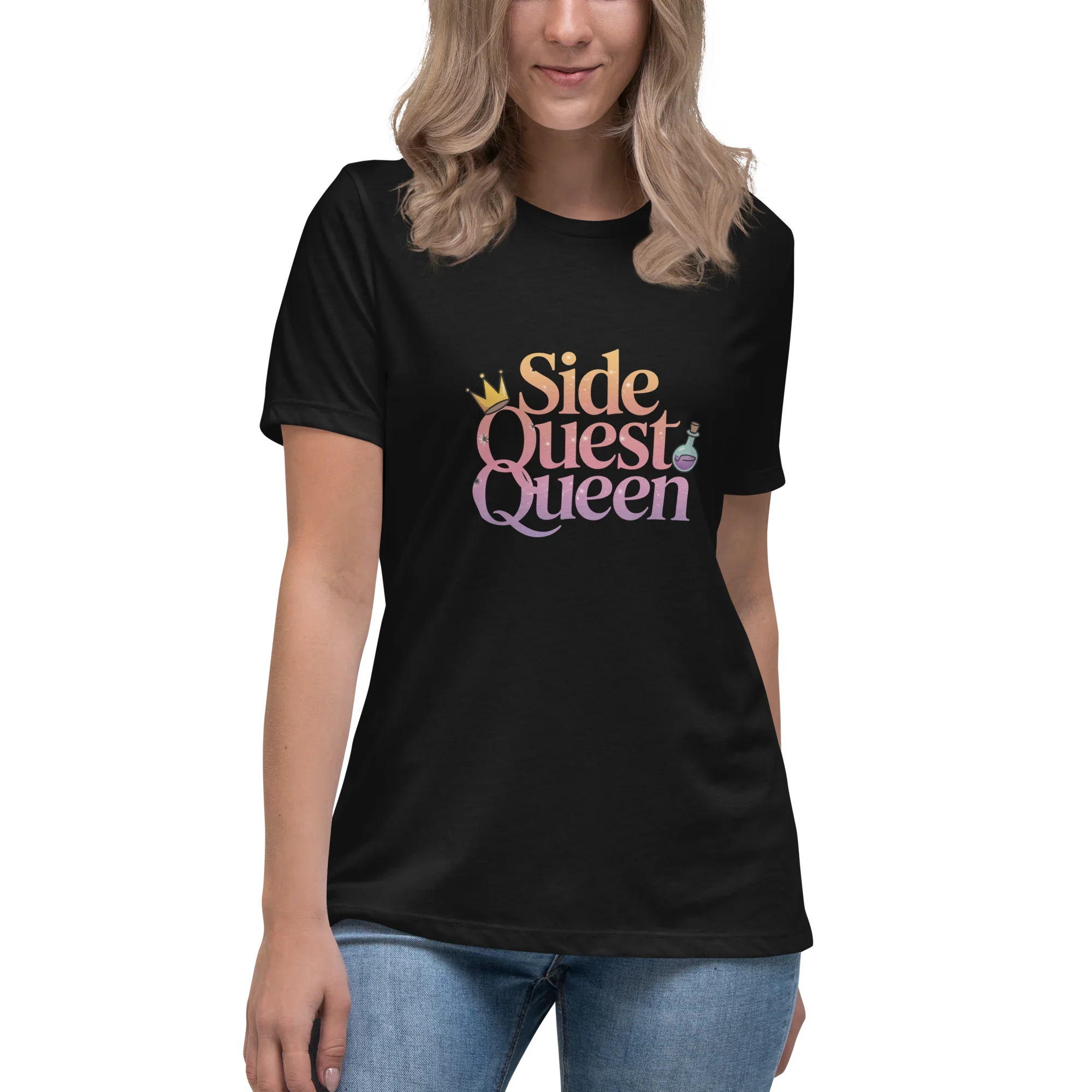 Side Quest Queen Shirt – Fantasy Gamer Girl Tee - RaZits