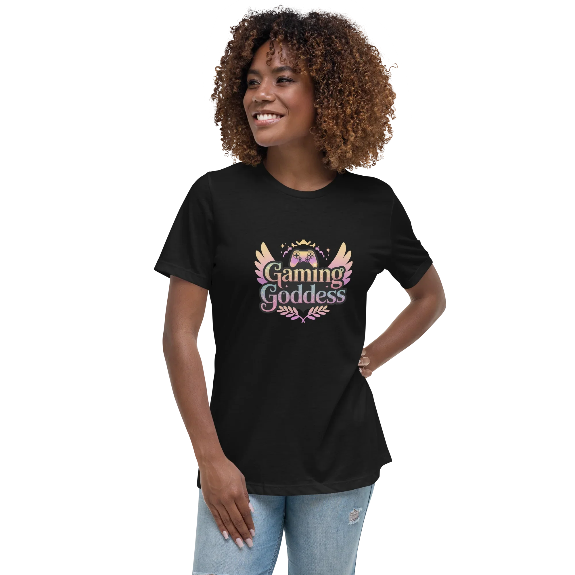 Gaming Goddess Tee – Winged Gamer Girl Shirt - RaZits