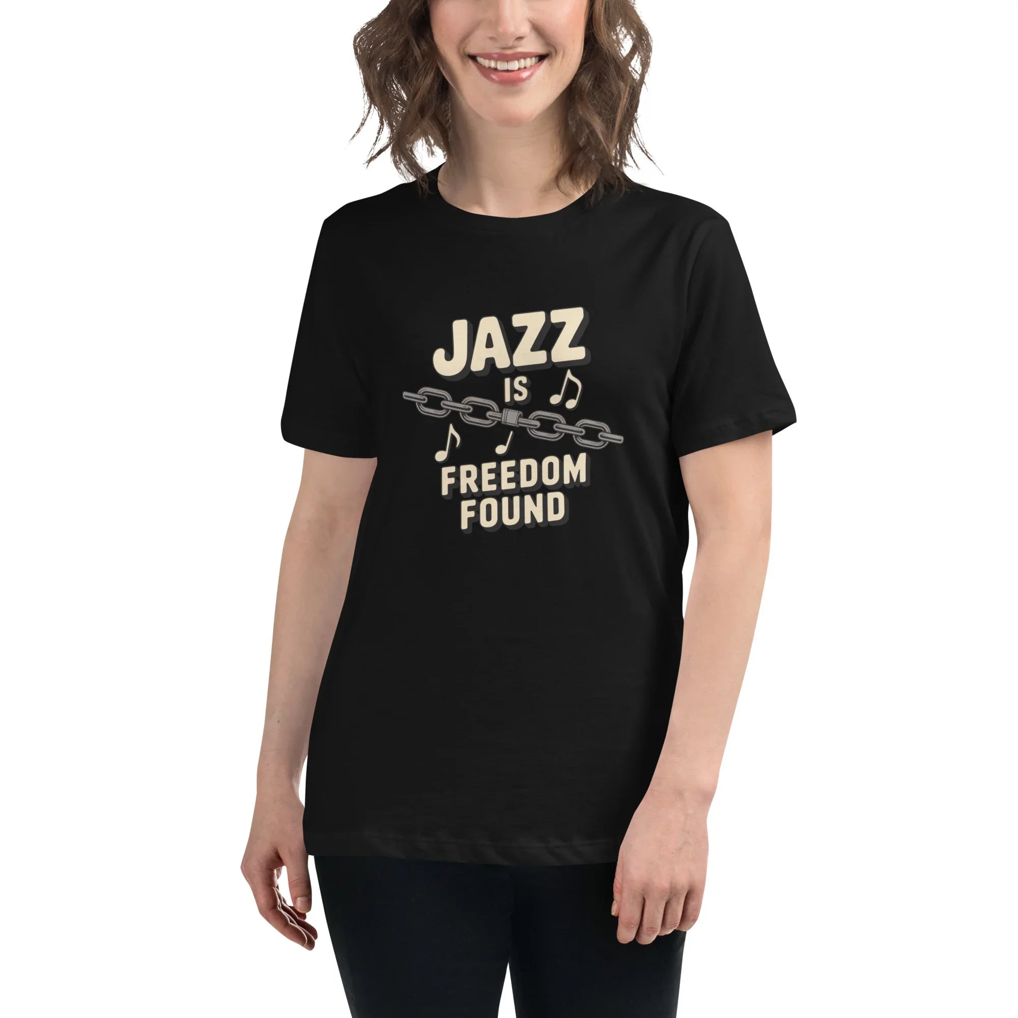Jazz Is Freedom Found – Relaxed Fit Cotton Tee - RaZits