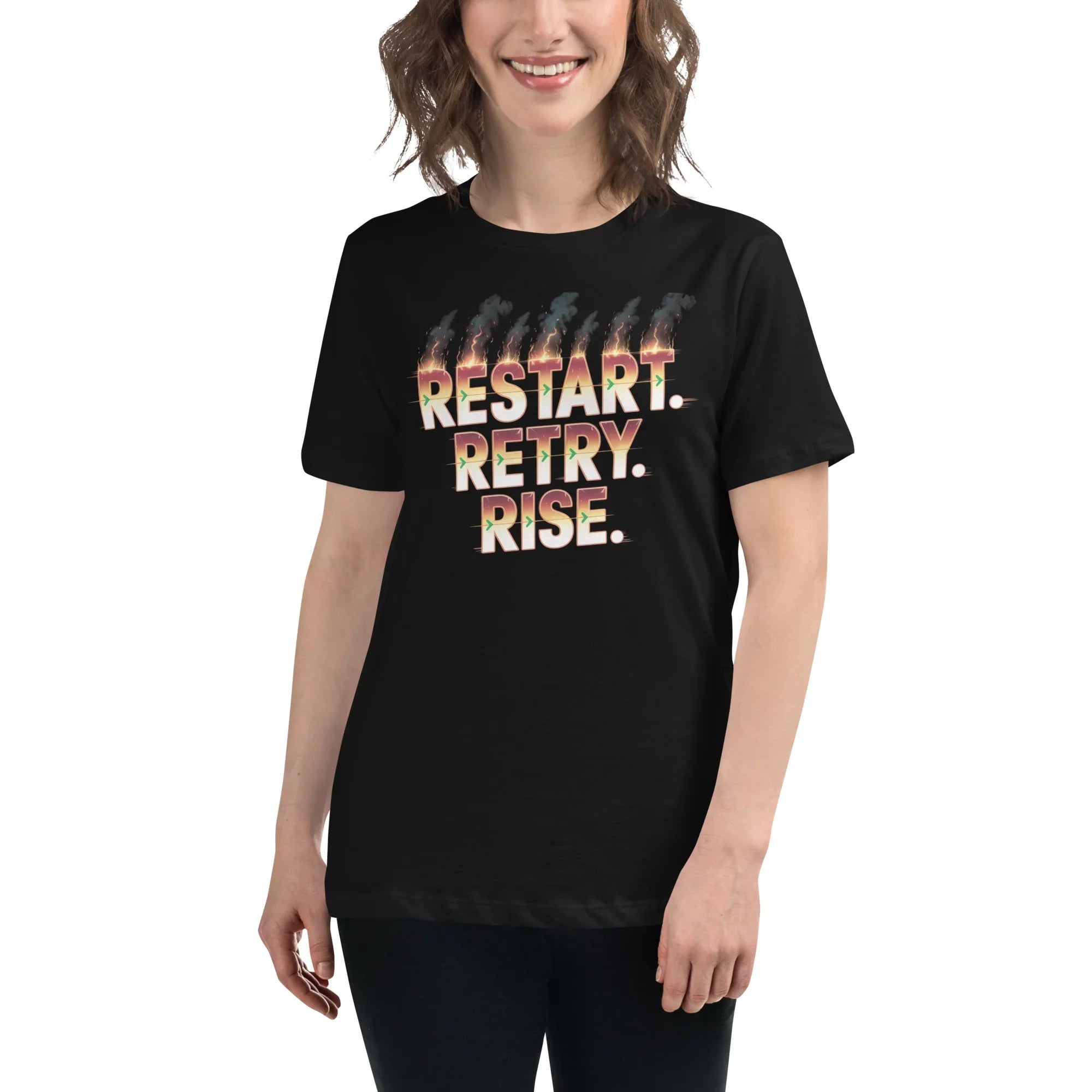 Restart Retry Rise - Rogue Like Action T-Shirt - RaZits