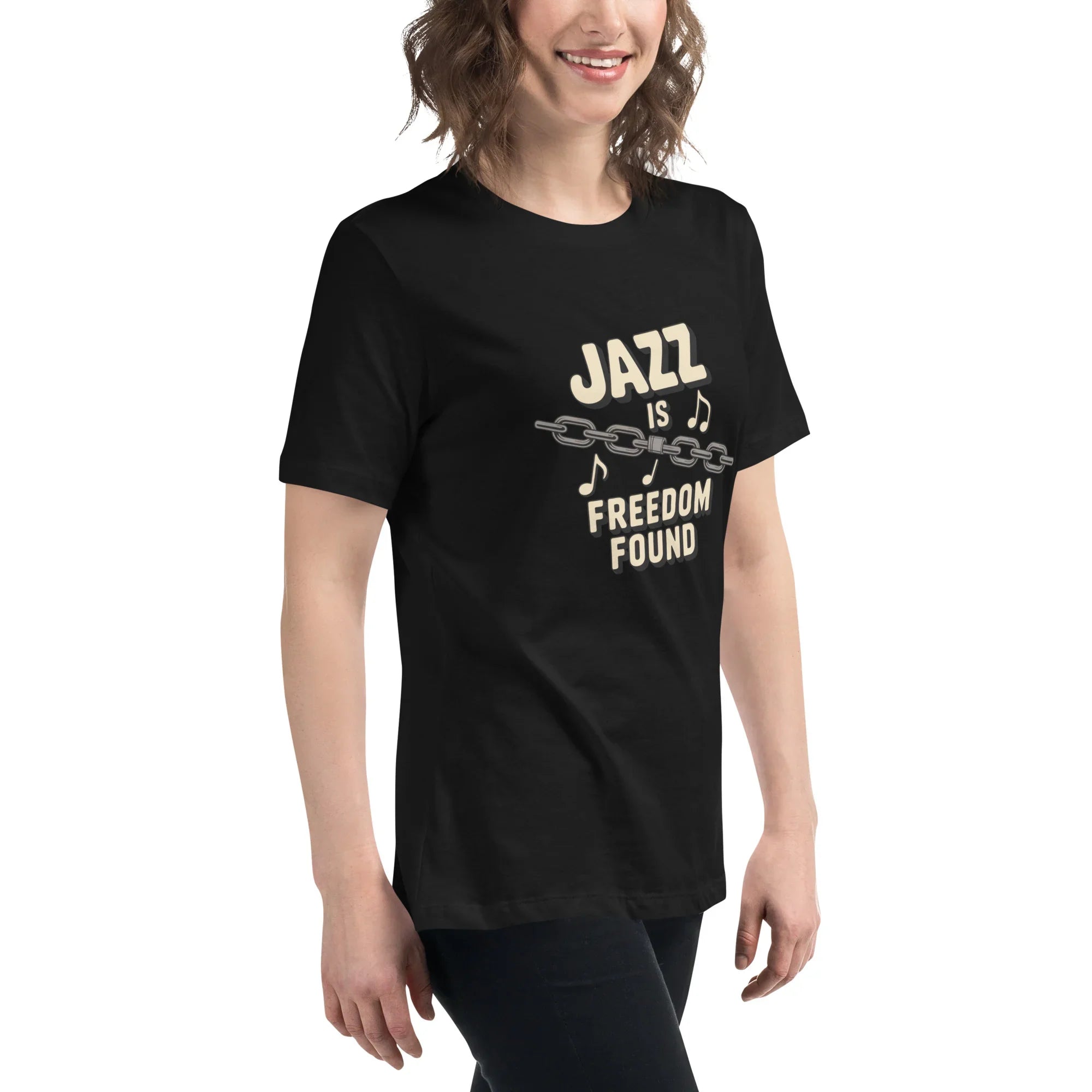Jazz Is Freedom Found – Relaxed Fit Cotton Tee - RaZits