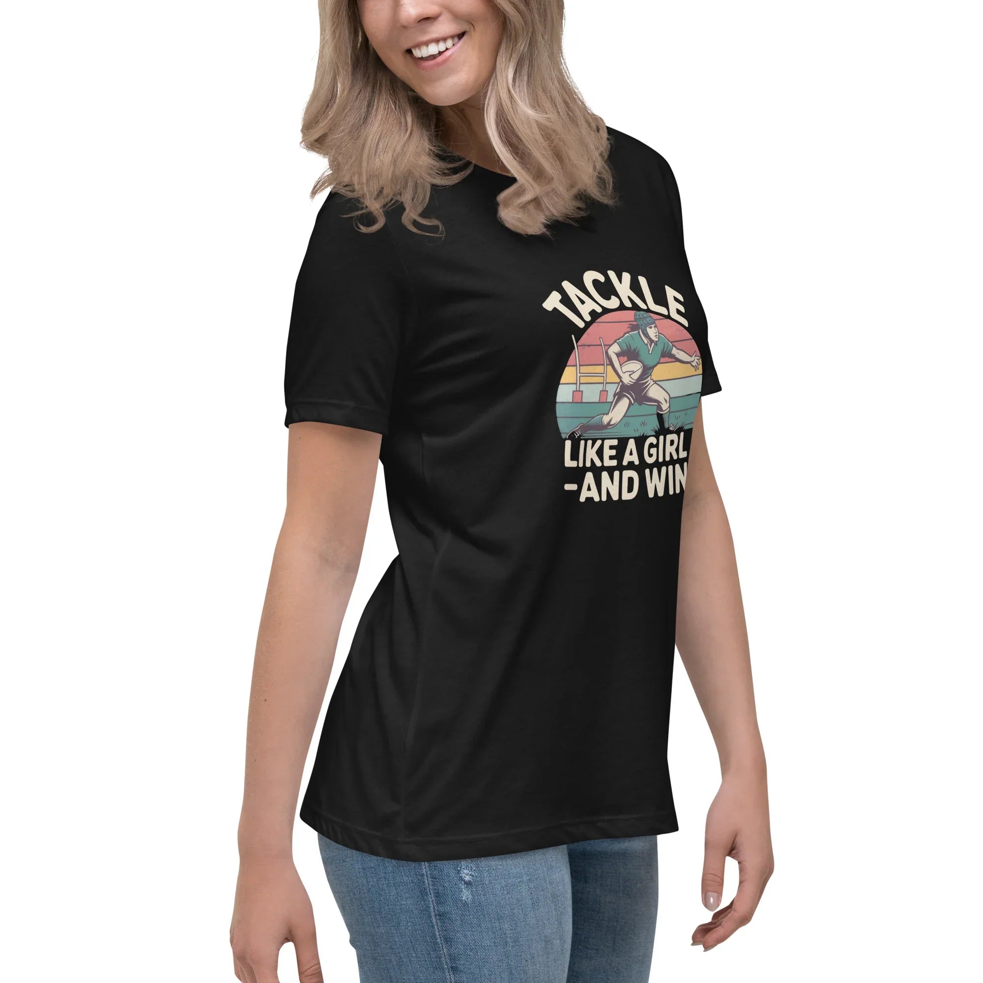 Tackle Like a Girl Tee – Win Bold Rugby Style - RaZits