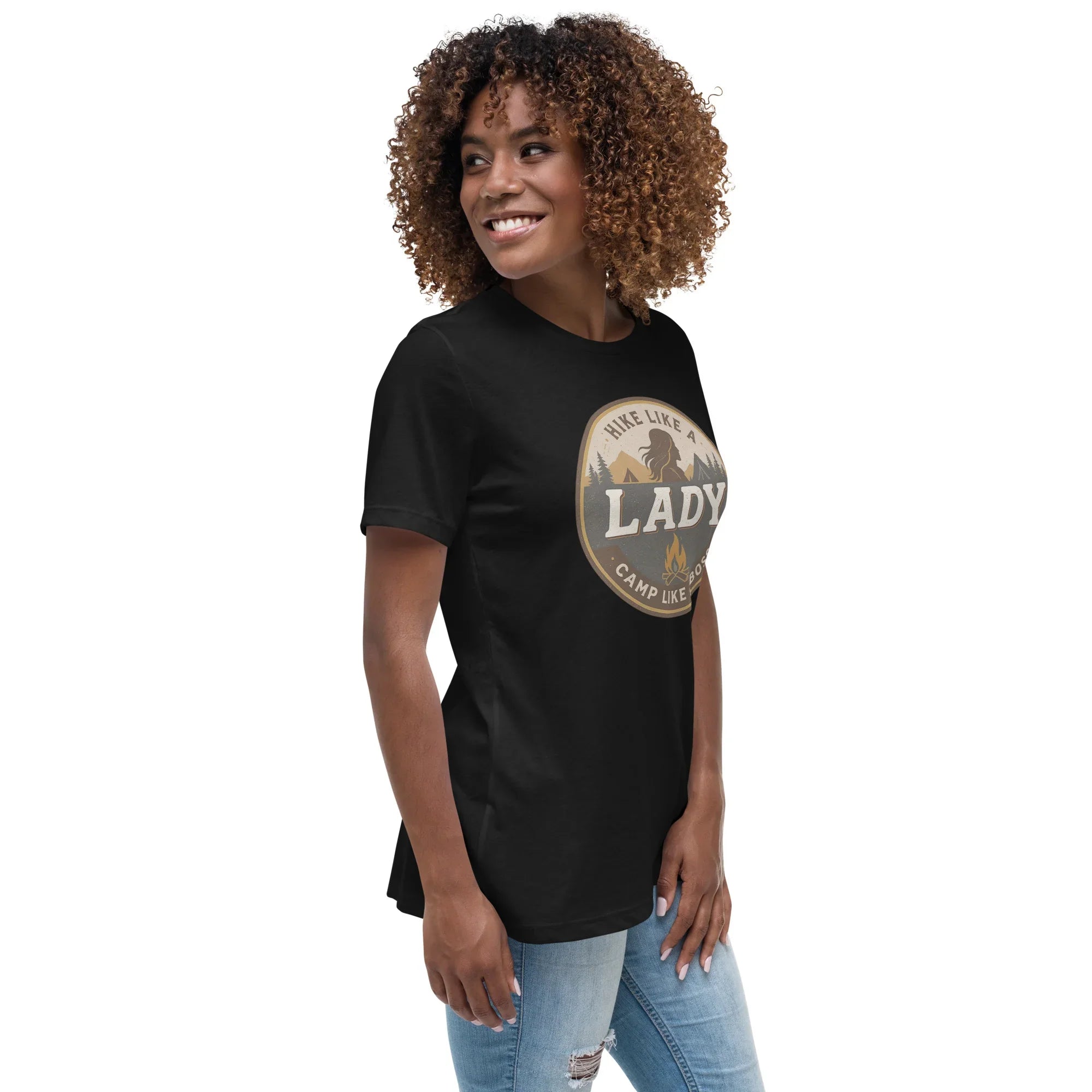 Camp Like a Boss Tee – Hike Like a Lady Graphic Shirt - RaZits