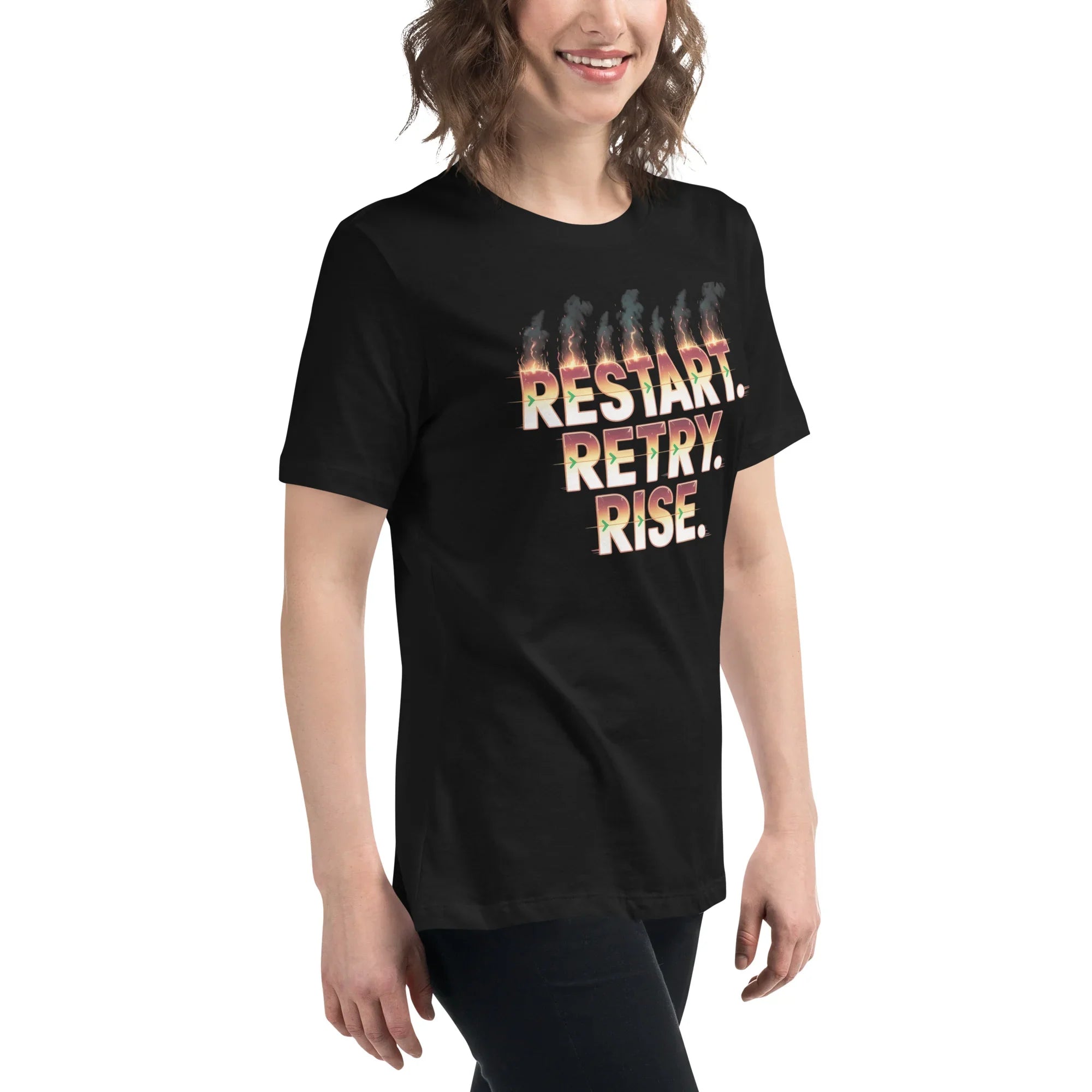 Restart Retry Rise - Rogue Like Action T-Shirt - RaZits