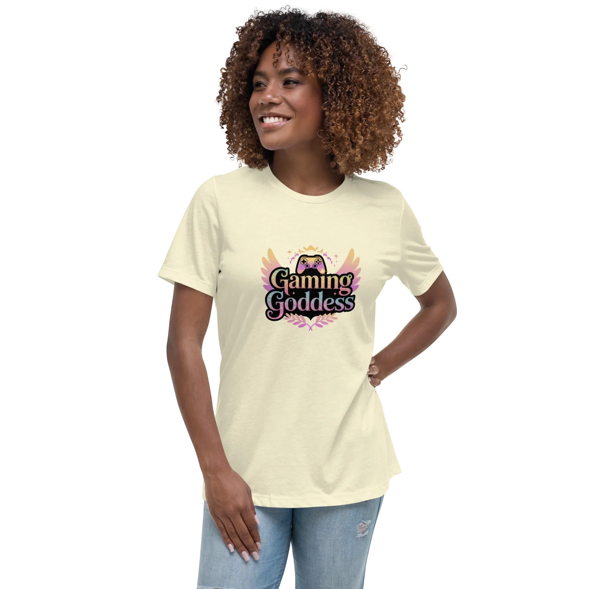 Gaming Goddess Tee – Winged Gamer Girl Shirt - RaZits