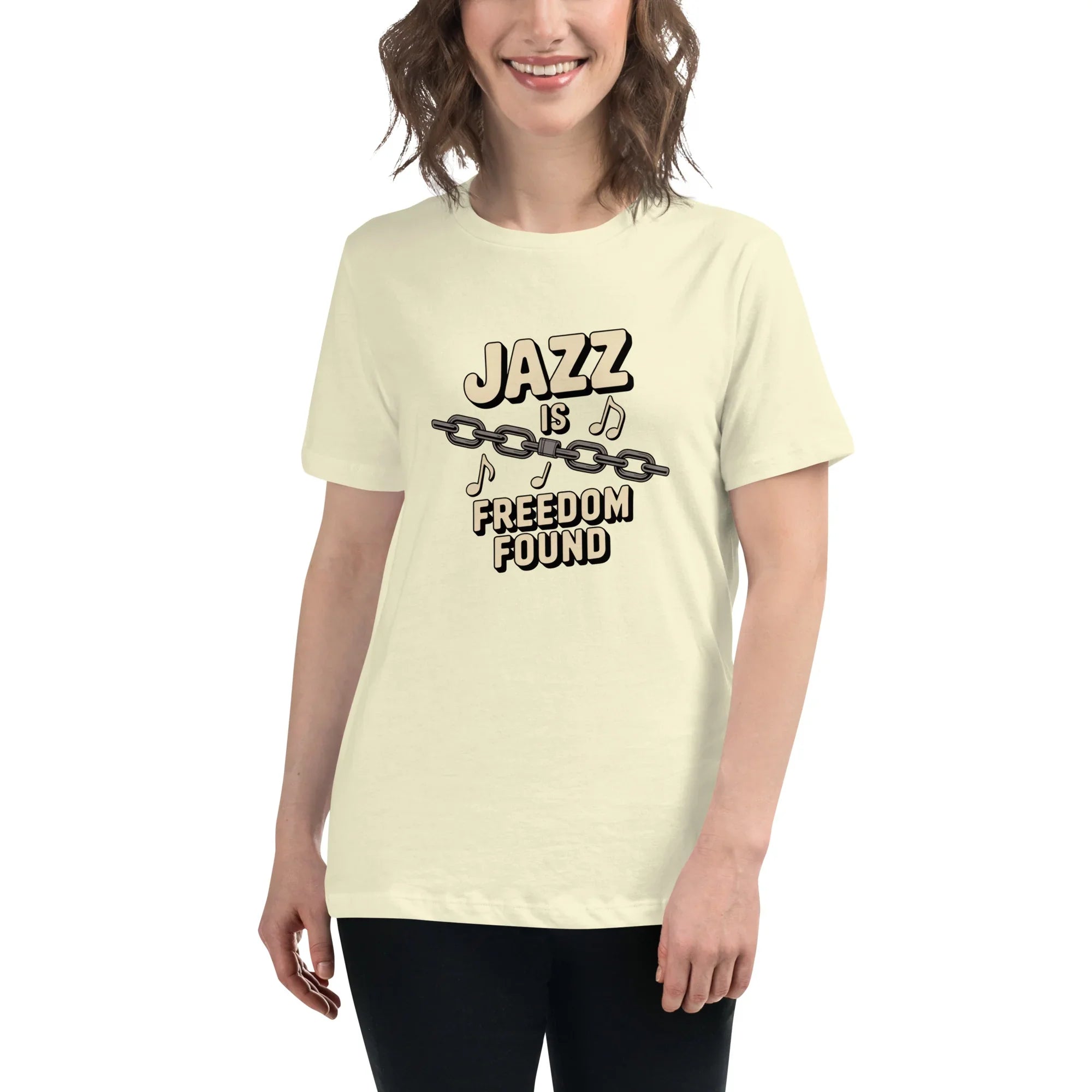 Jazz Is Freedom Found – Relaxed Fit Cotton Tee - RaZits
