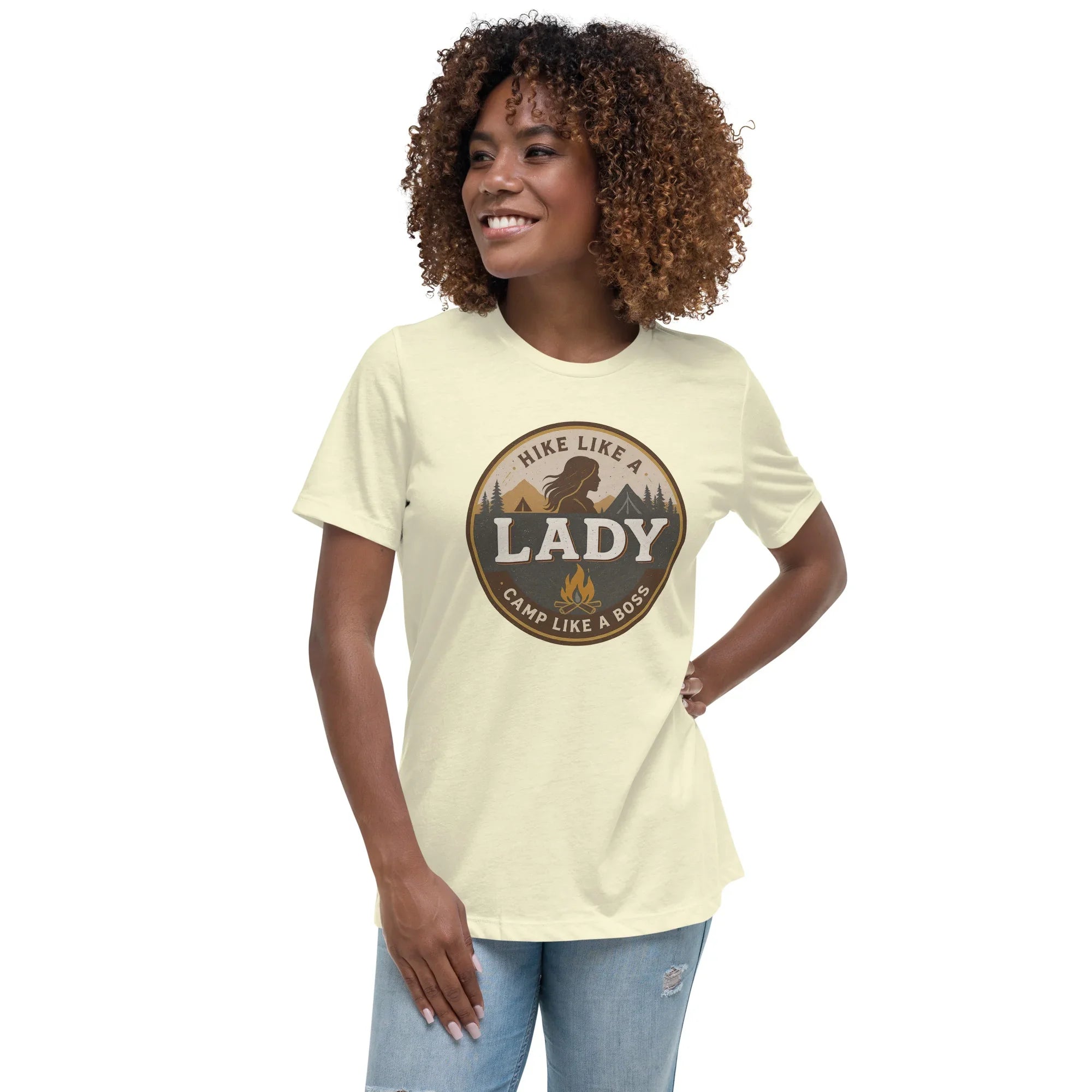Camp Like a Boss Tee – Hike Like a Lady Graphic Shirt - RaZits