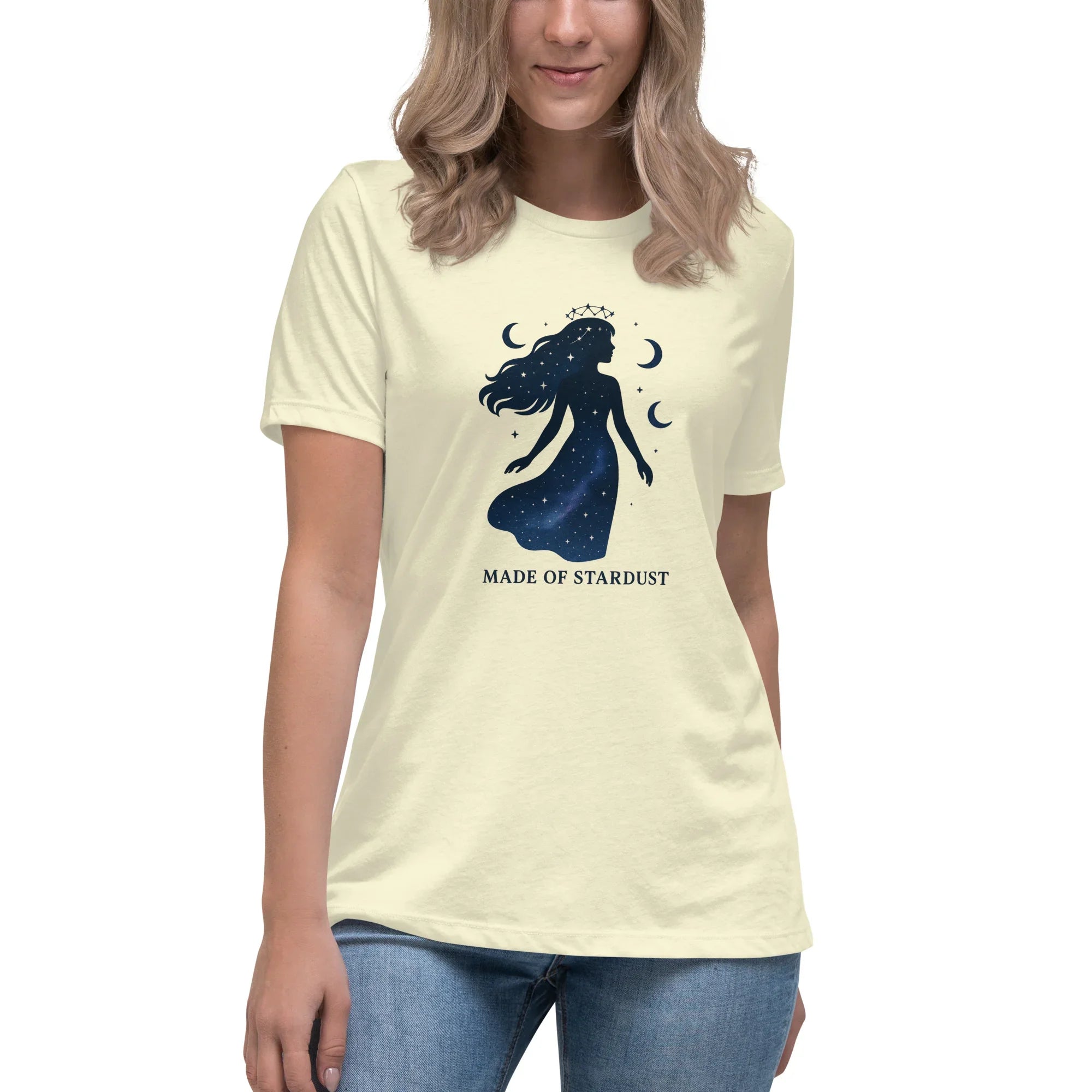 Made of Stardust T-Shirt – Cosmic Goddess Silhouette - RaZits