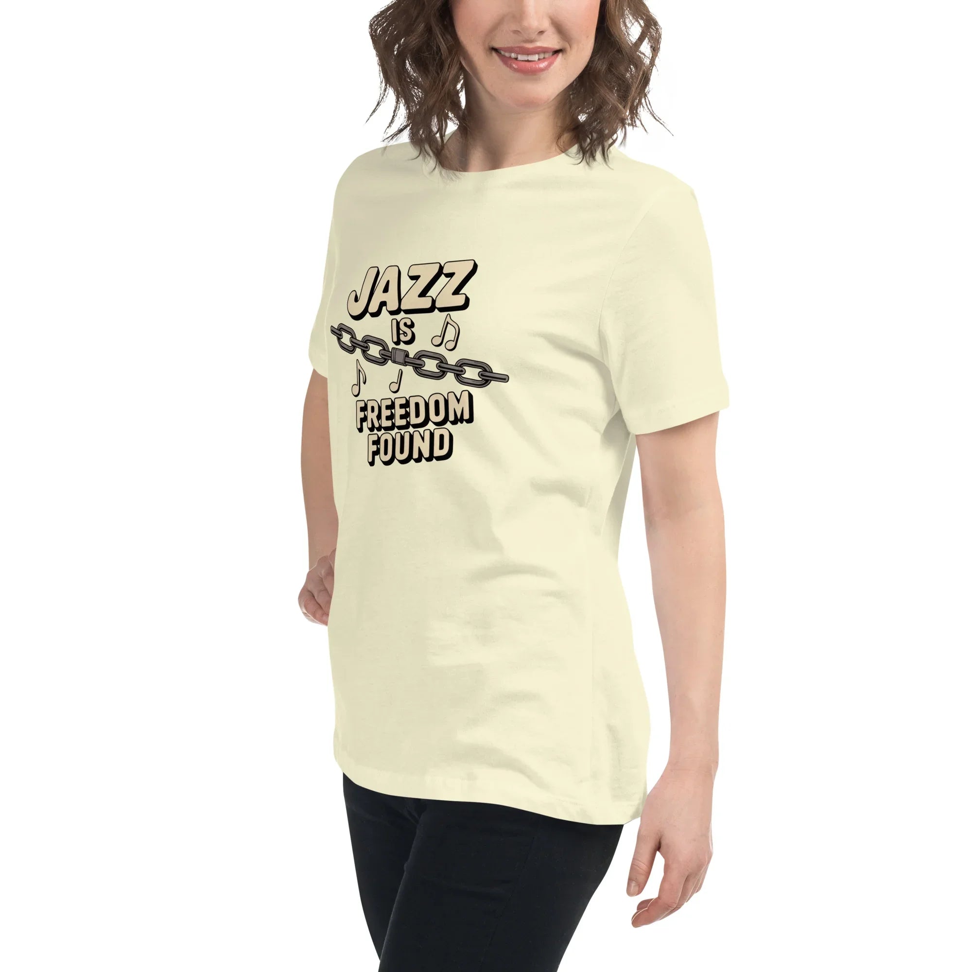 Jazz Is Freedom Found – Relaxed Fit Cotton Tee - RaZits