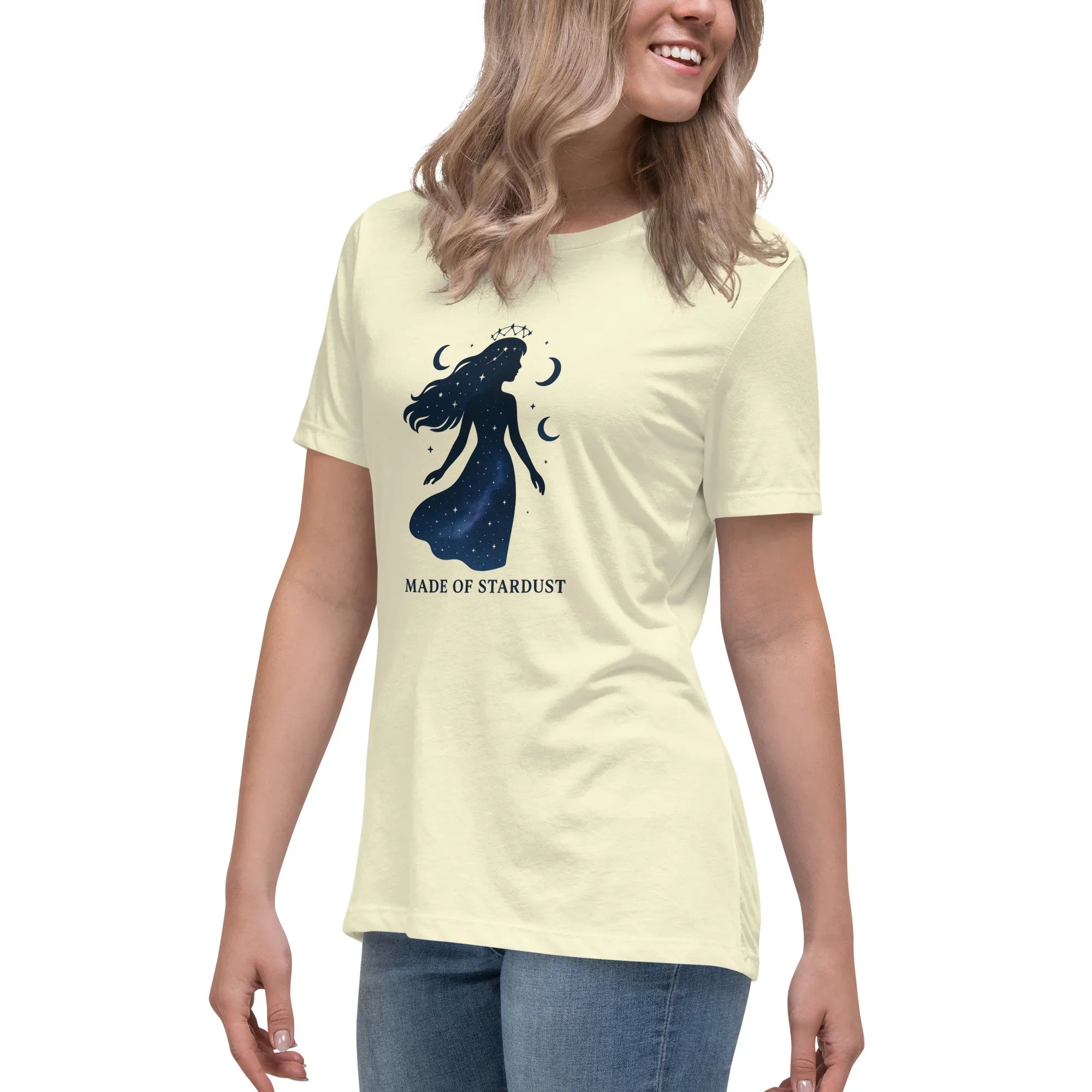 Made of Stardust T-Shirt – Cosmic Goddess Silhouette - RaZits
