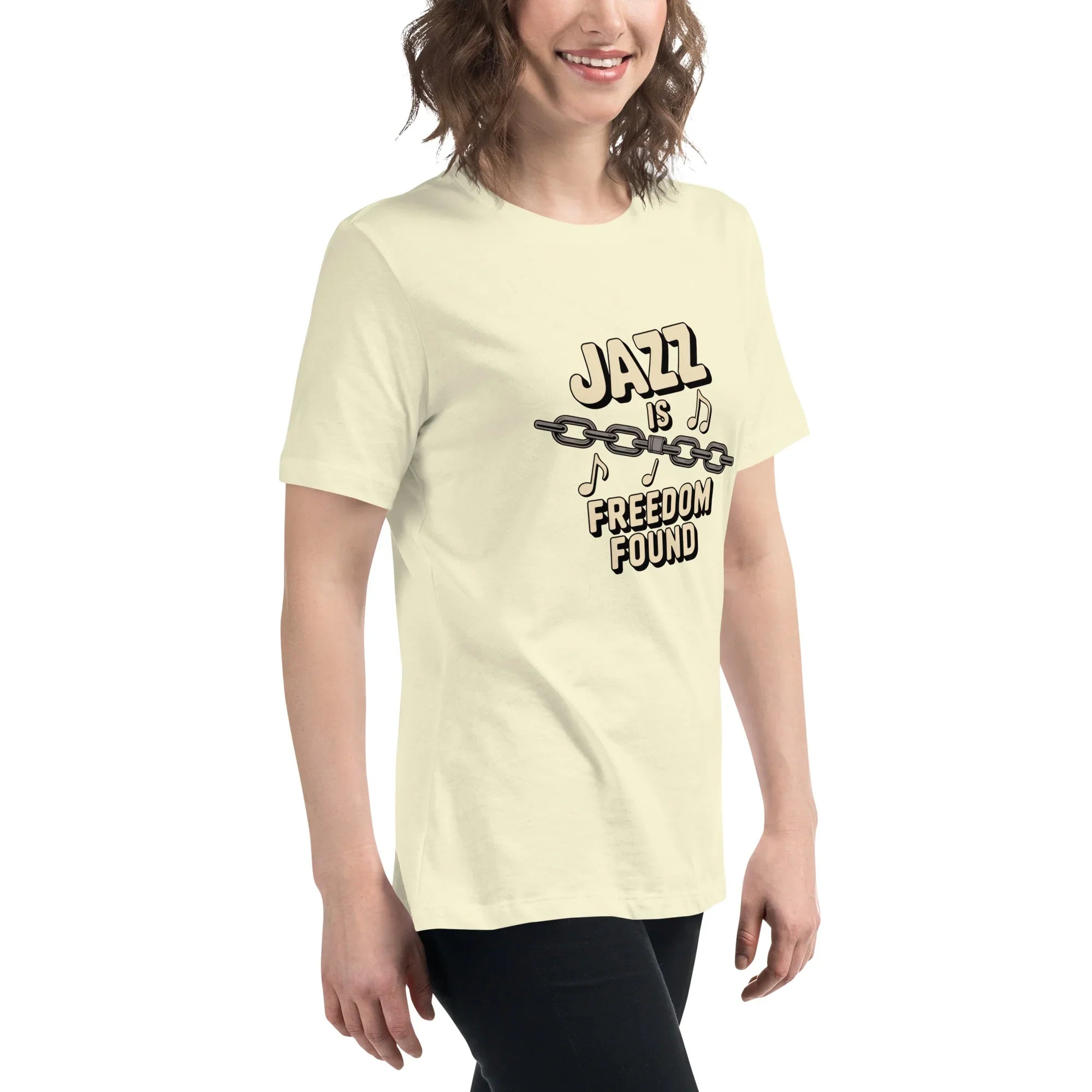 Jazz Is Freedom Found – Relaxed Fit Cotton Tee - RaZits